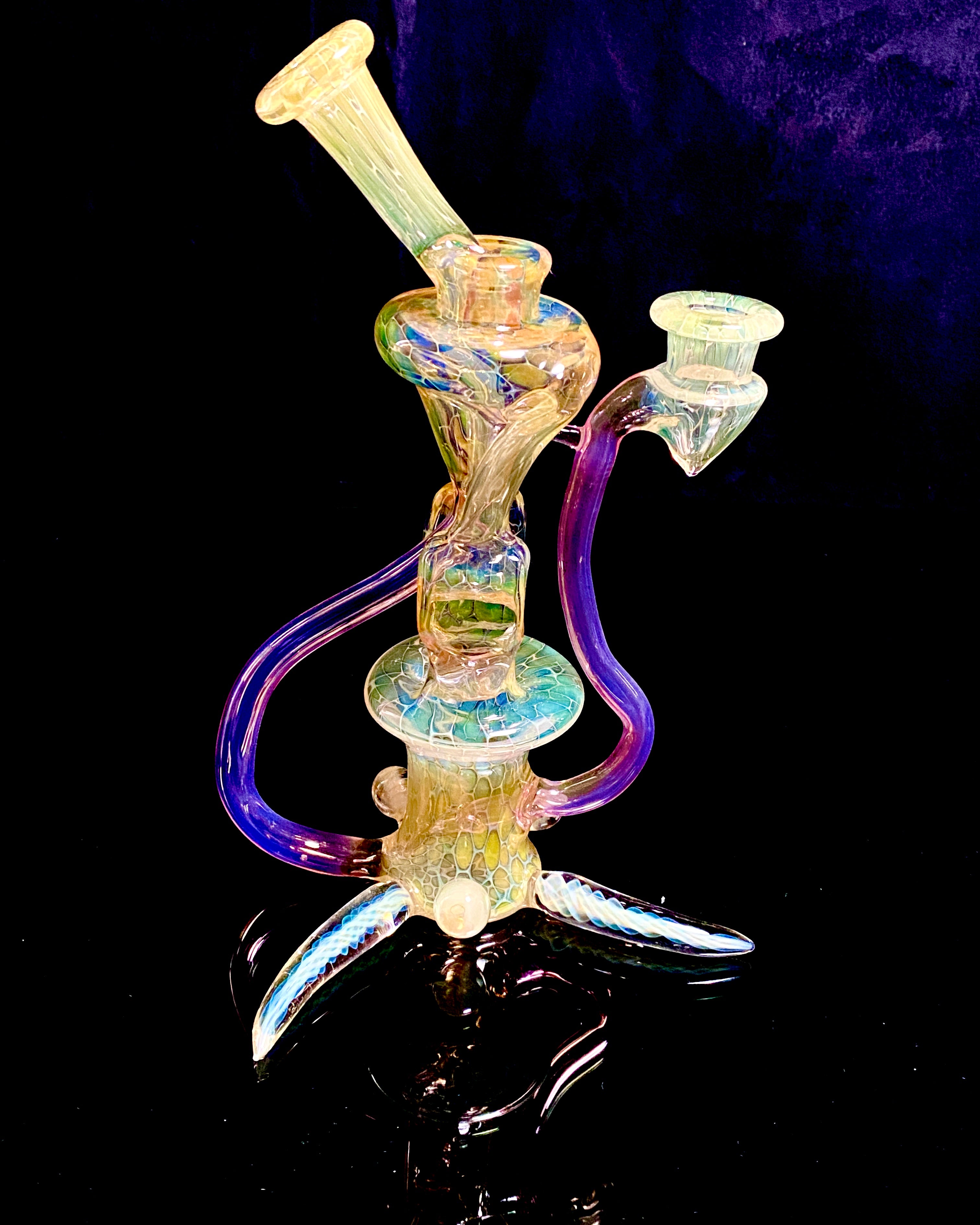 Jakers x Asthmatic Glasstastic Collab Fully Fumed Rig - TheSmokeyMcPotz Collection