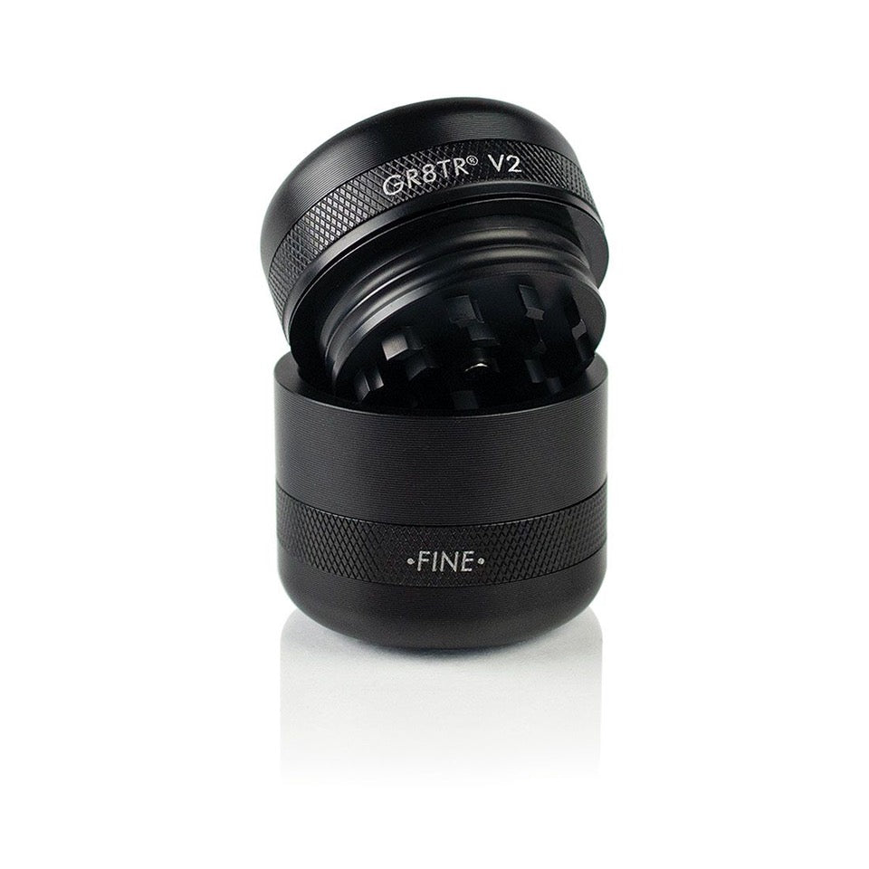 GR8TR V2 Mini Grinder - Matte Black - TheSmokeyMcPotz Collection