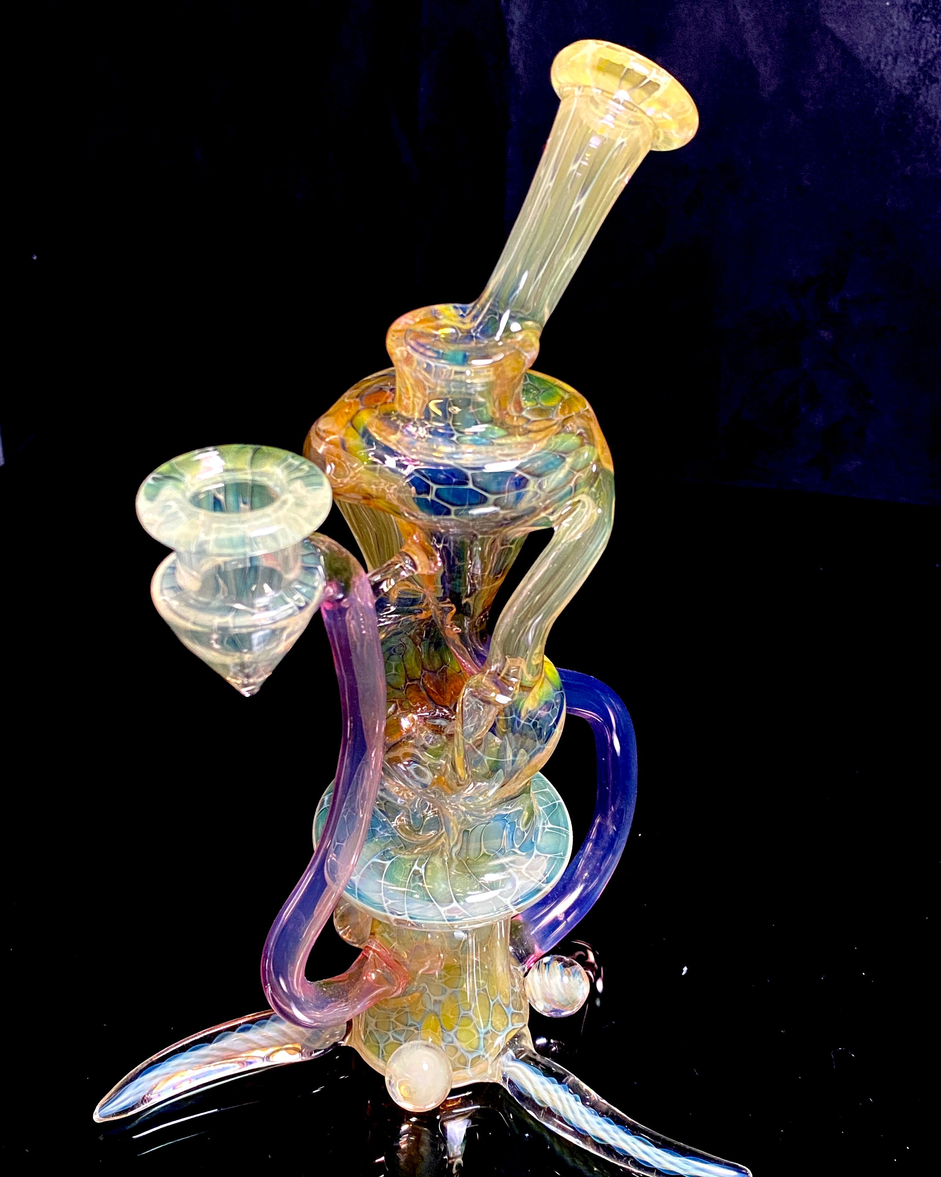 Jakers x Asthmatic Glasstastic Collab Fully Fumed Rig - TheSmokeyMcPotz Collection