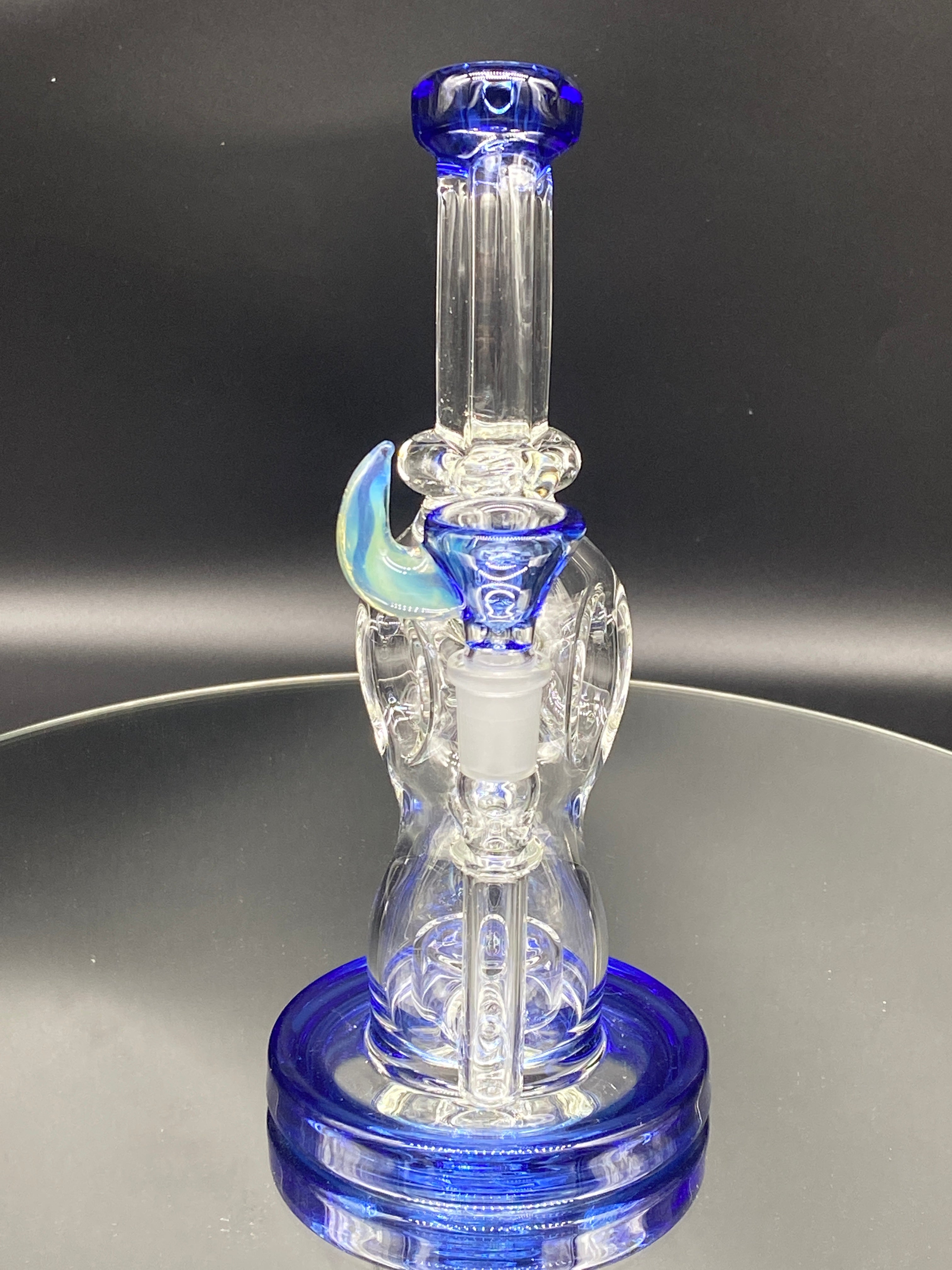 Davin Titland Blue Custom Rig Set with Marbles - TheSmokeyMcPotz Collection 