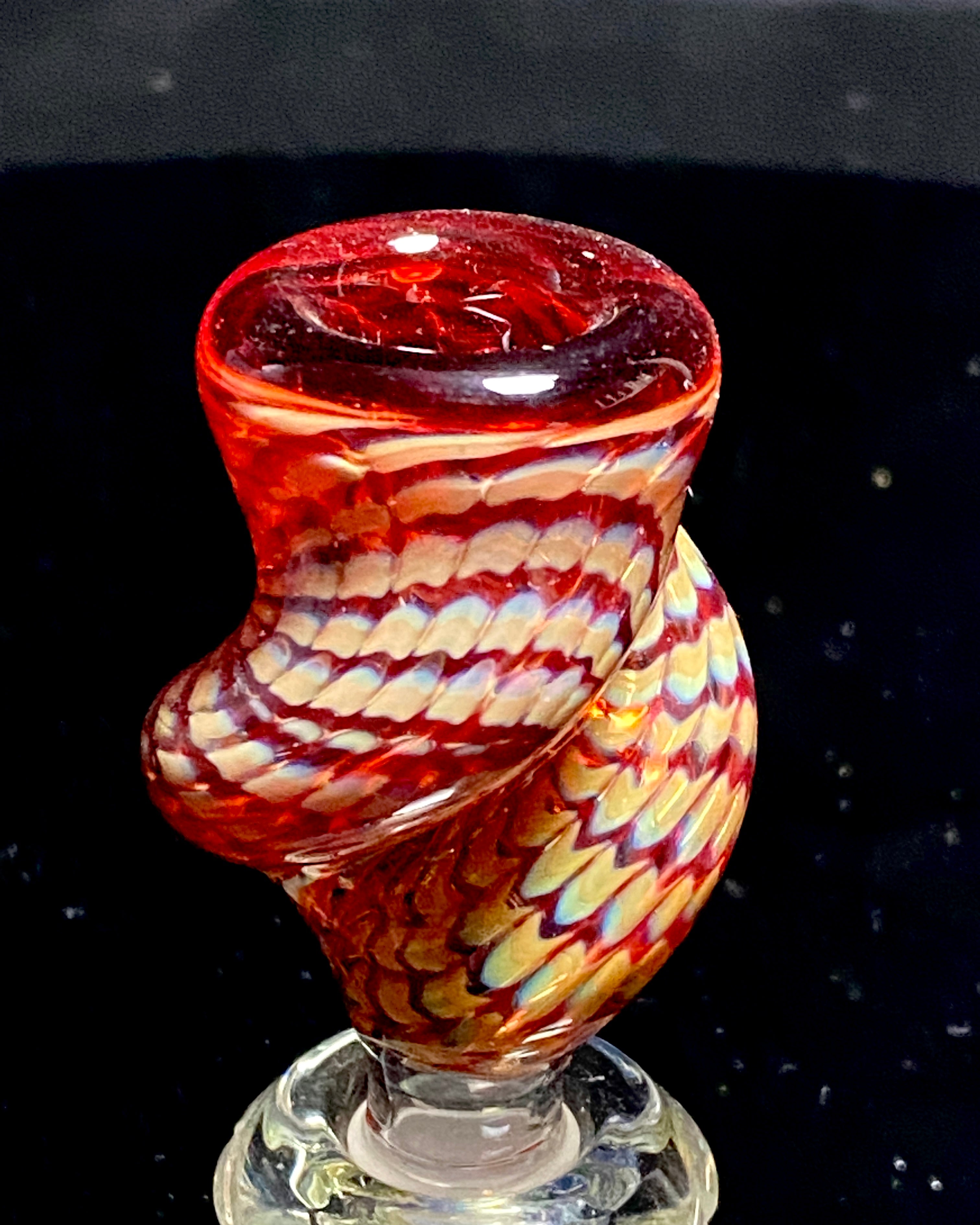 Dosh World 14mm Twisted Fumed Slide Red - TheSmokeyMcPotz Collection