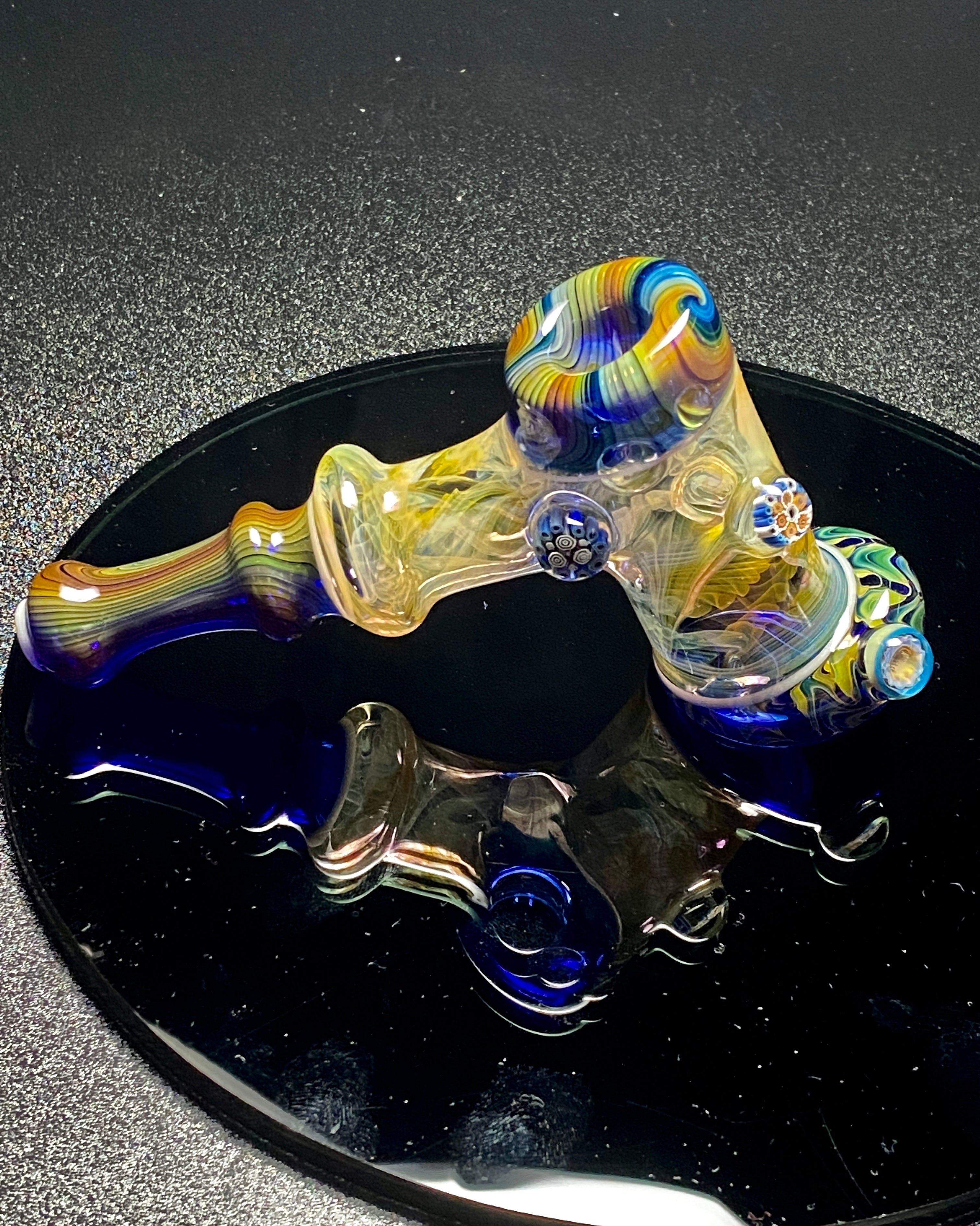 Lammi Glass Dry Pipe Fully Fumed Hammer #2 - TheSmokeyMcPotz Collection