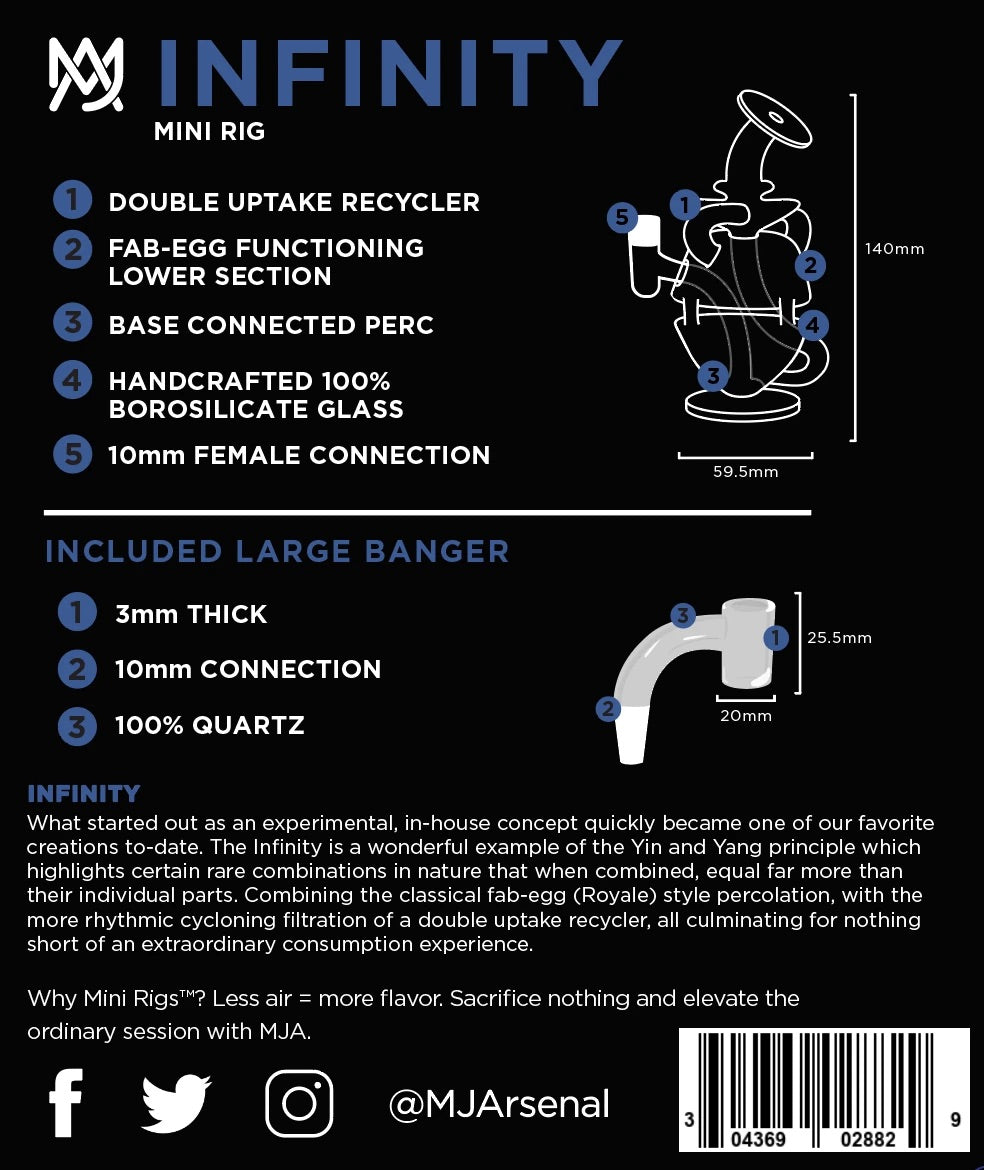 MJ Arsenal Infinity Mini Rig - TheSmokeyMcPotz Collection