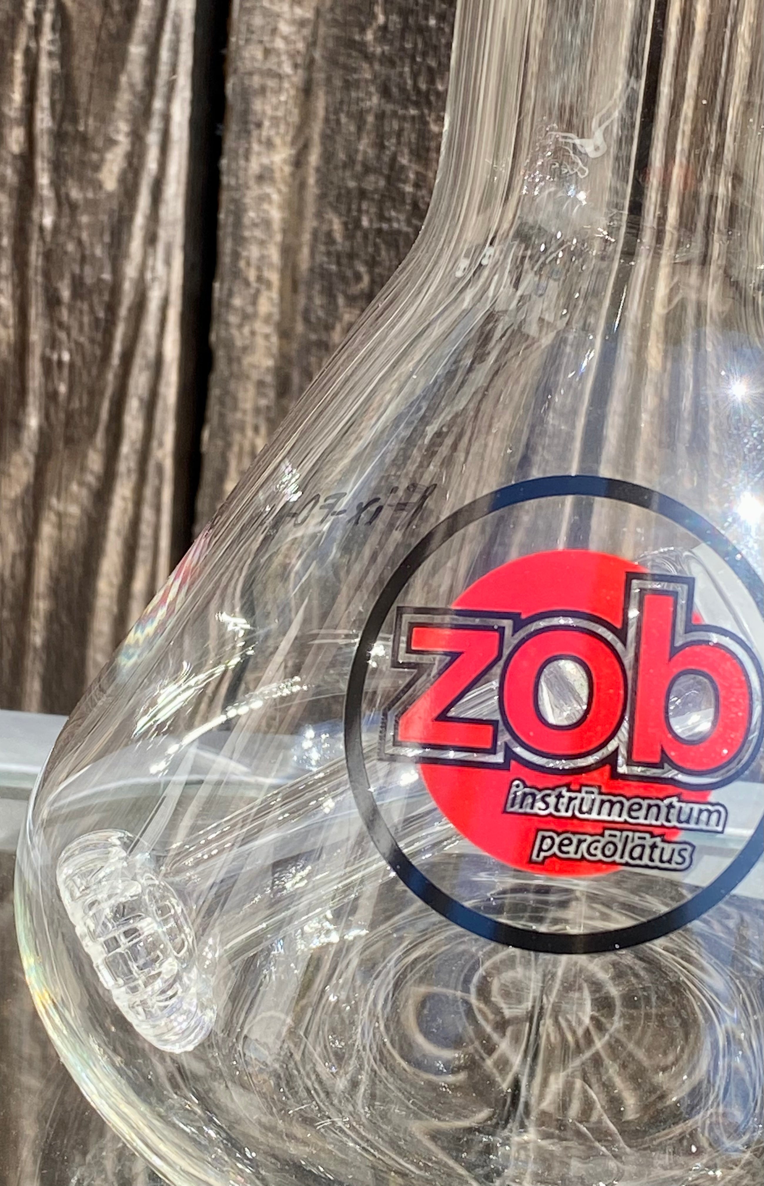 Zob 14 inch Beaker with Fixed Flat Disc Diffuser Red & Black Label