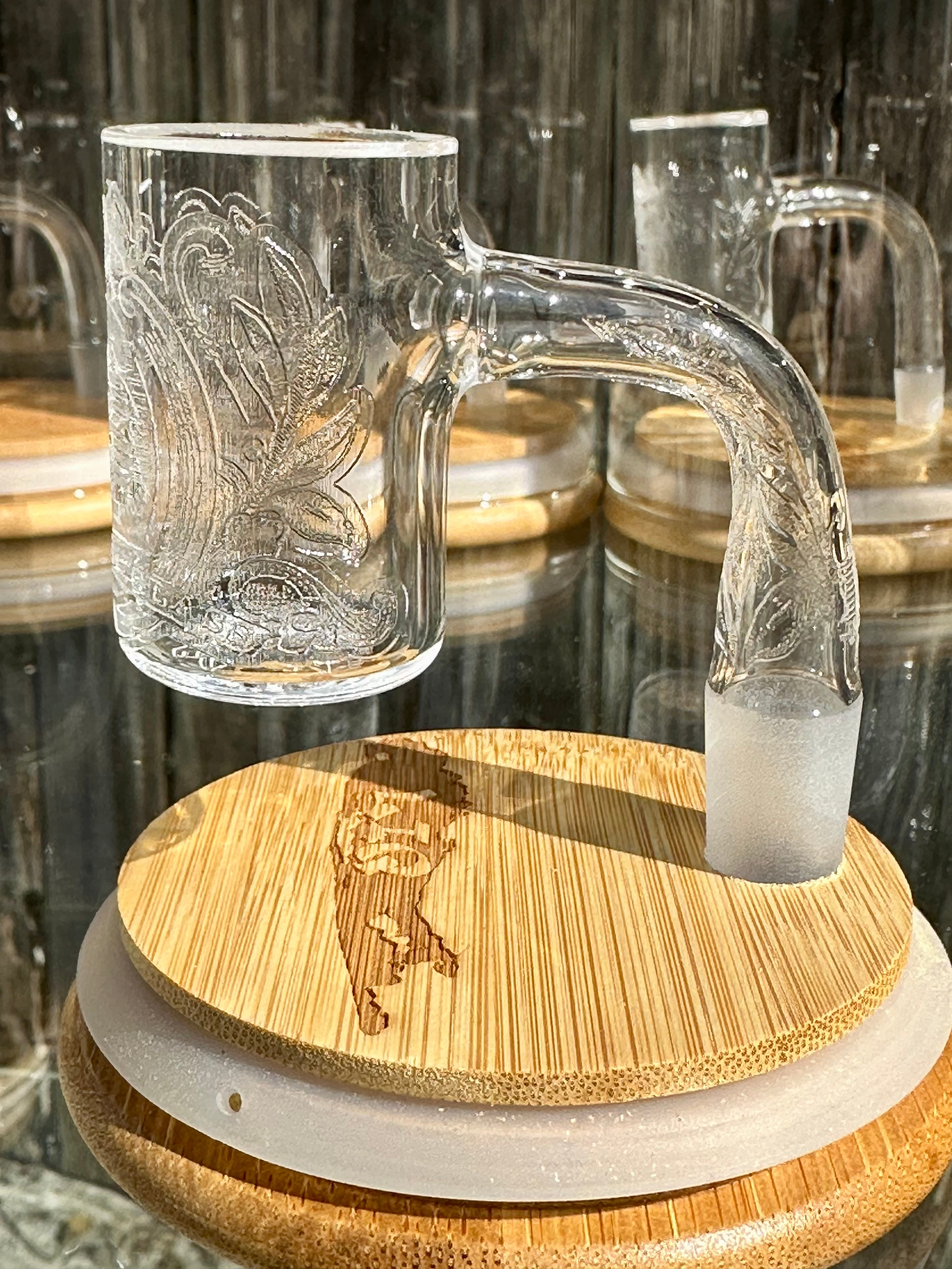 Long Island Quartz Official B-Money Etched Banger – Artist Series – 14mm 90* 30mm