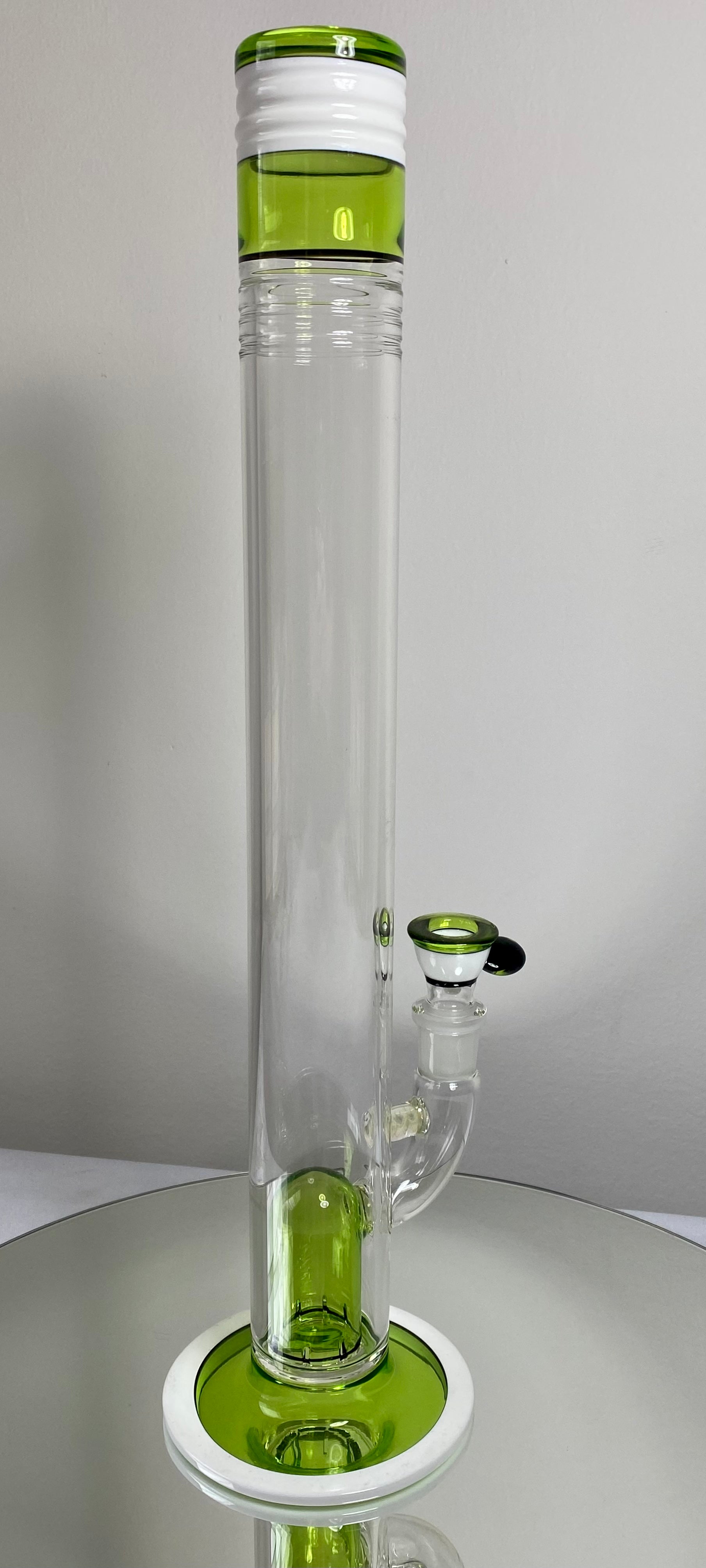 Karl Termini - Worked Straight Tube - White & Transparent Green