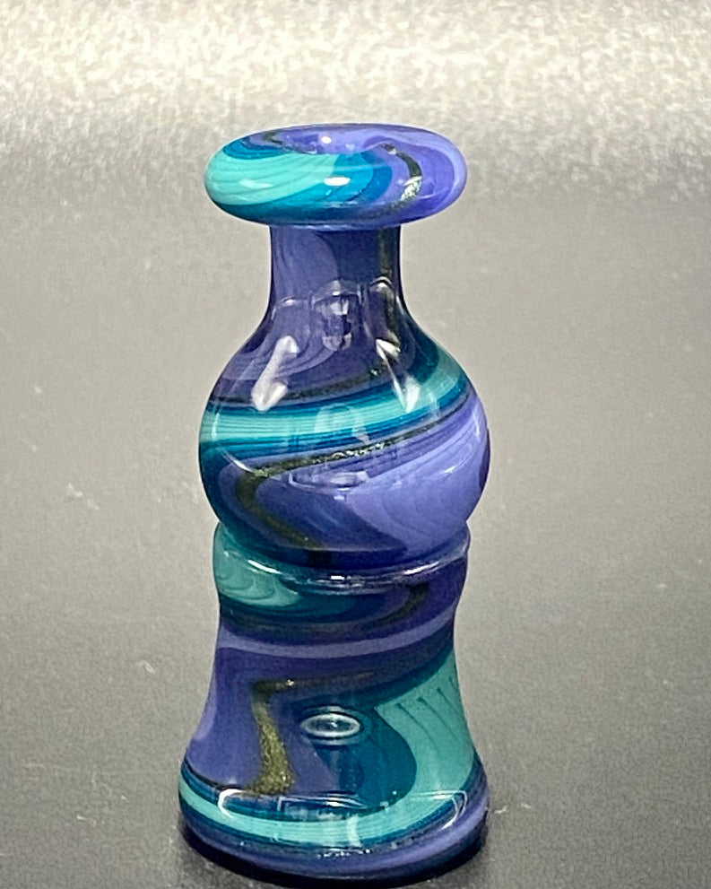 DZ Glass Wigwag Bubble Cap & Stand #3 - TheSmokeyMcPotz Collection