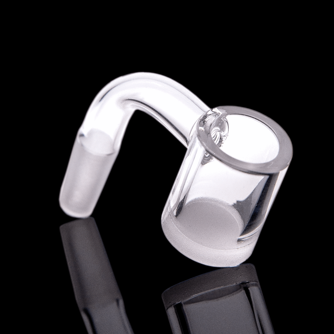 MJA White/Opaque Bottom Large Quartz Bucket - TheSmokeyMcPotz Collection