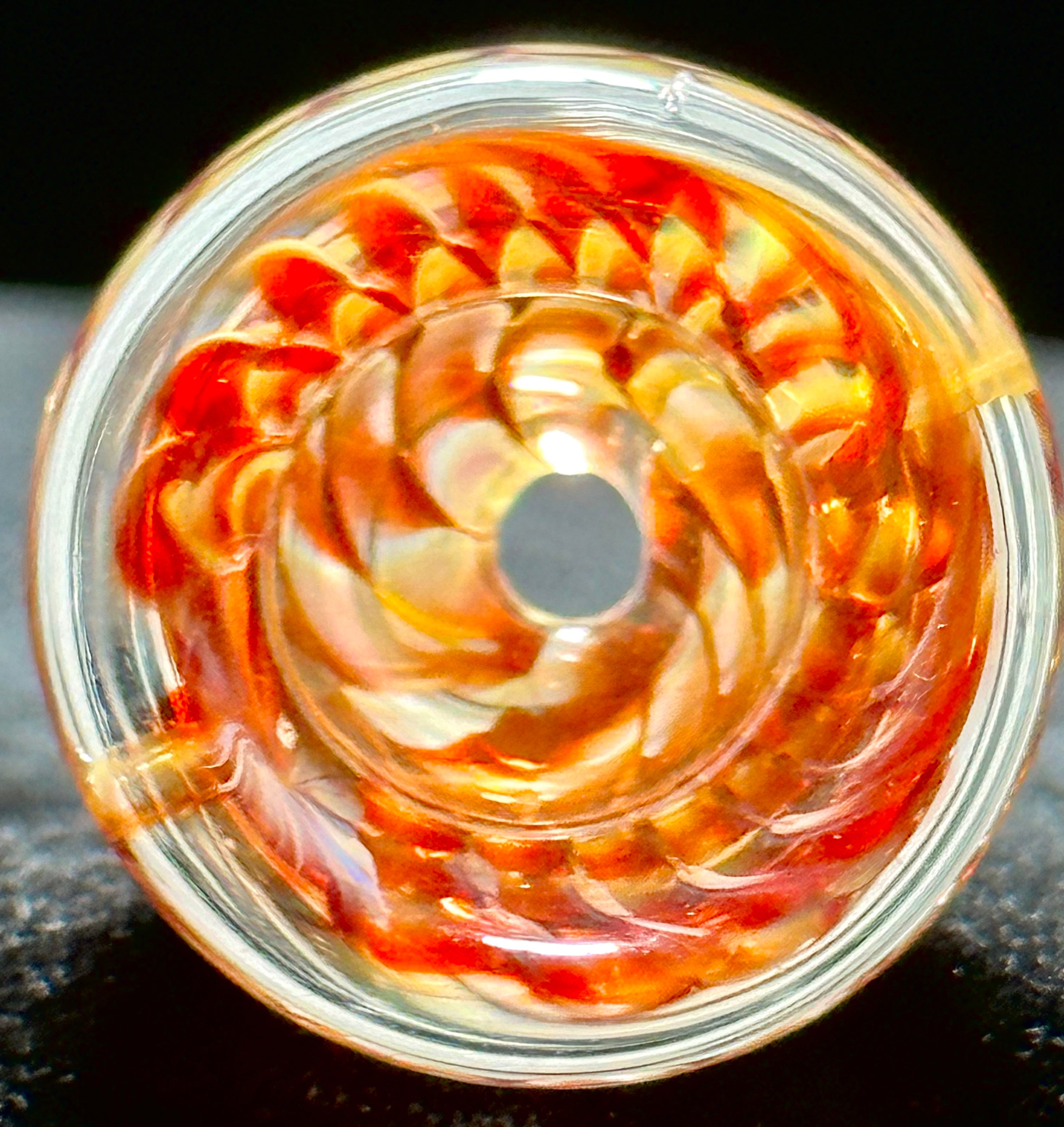 Dosh World 18mm Single Hole Red Fumed Slide