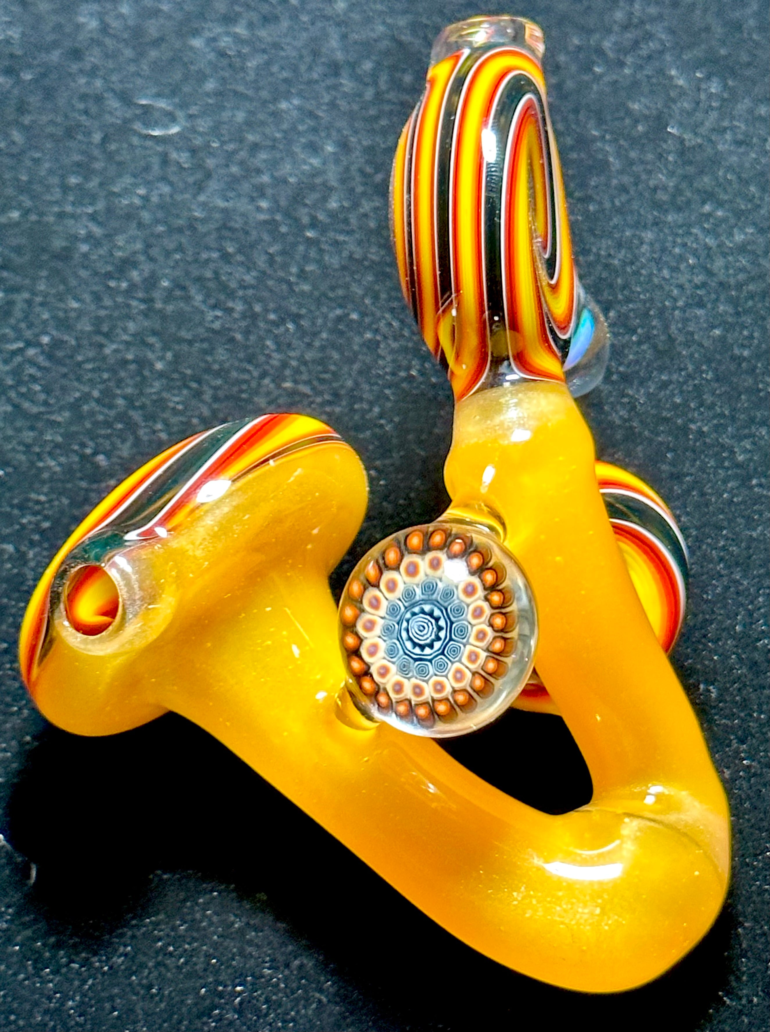 Future Glass Art Yellow & Fire Weiss Heady with Millie & Opal