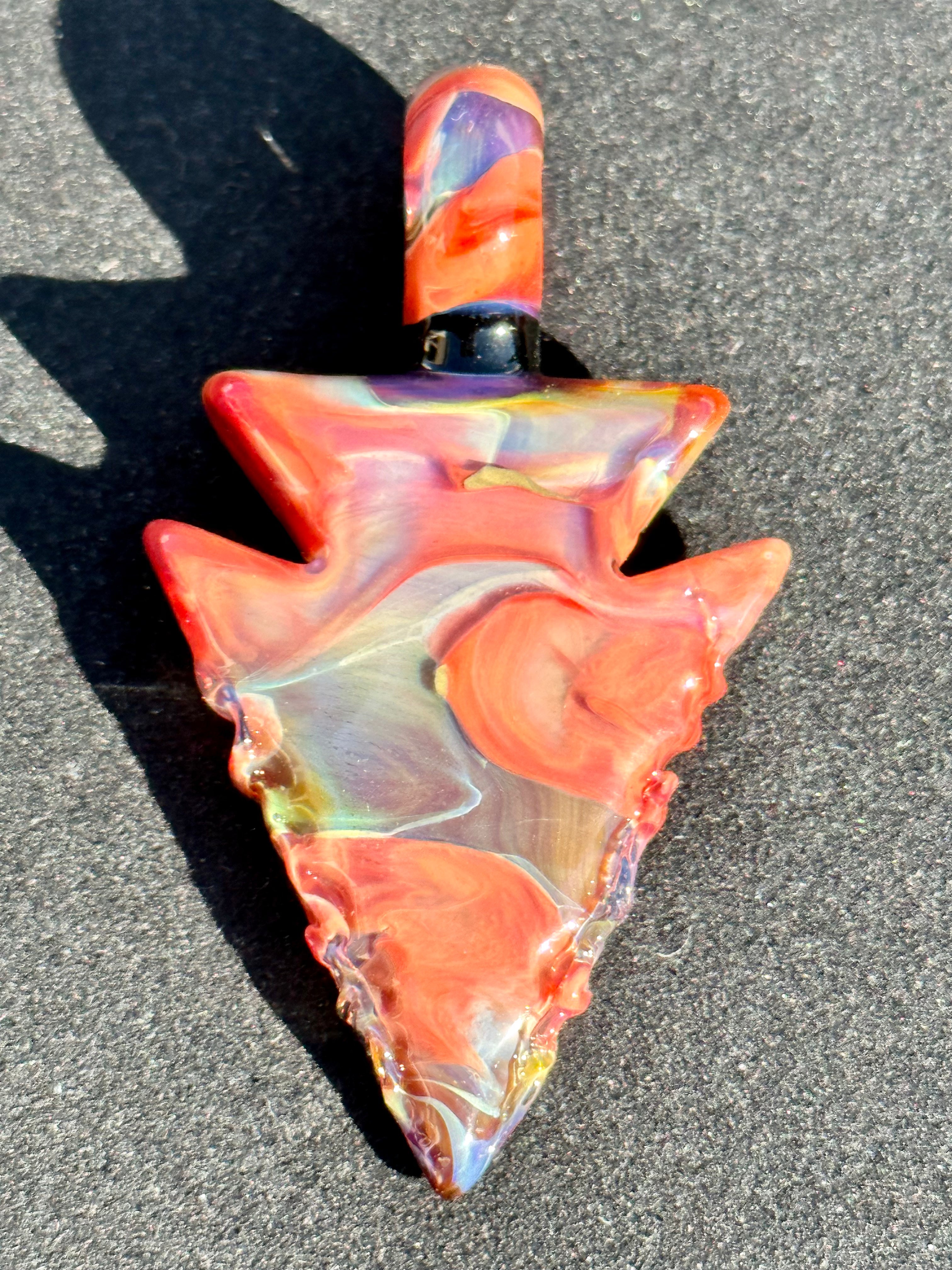 Elks That Run Camo Arrowhead Pendant