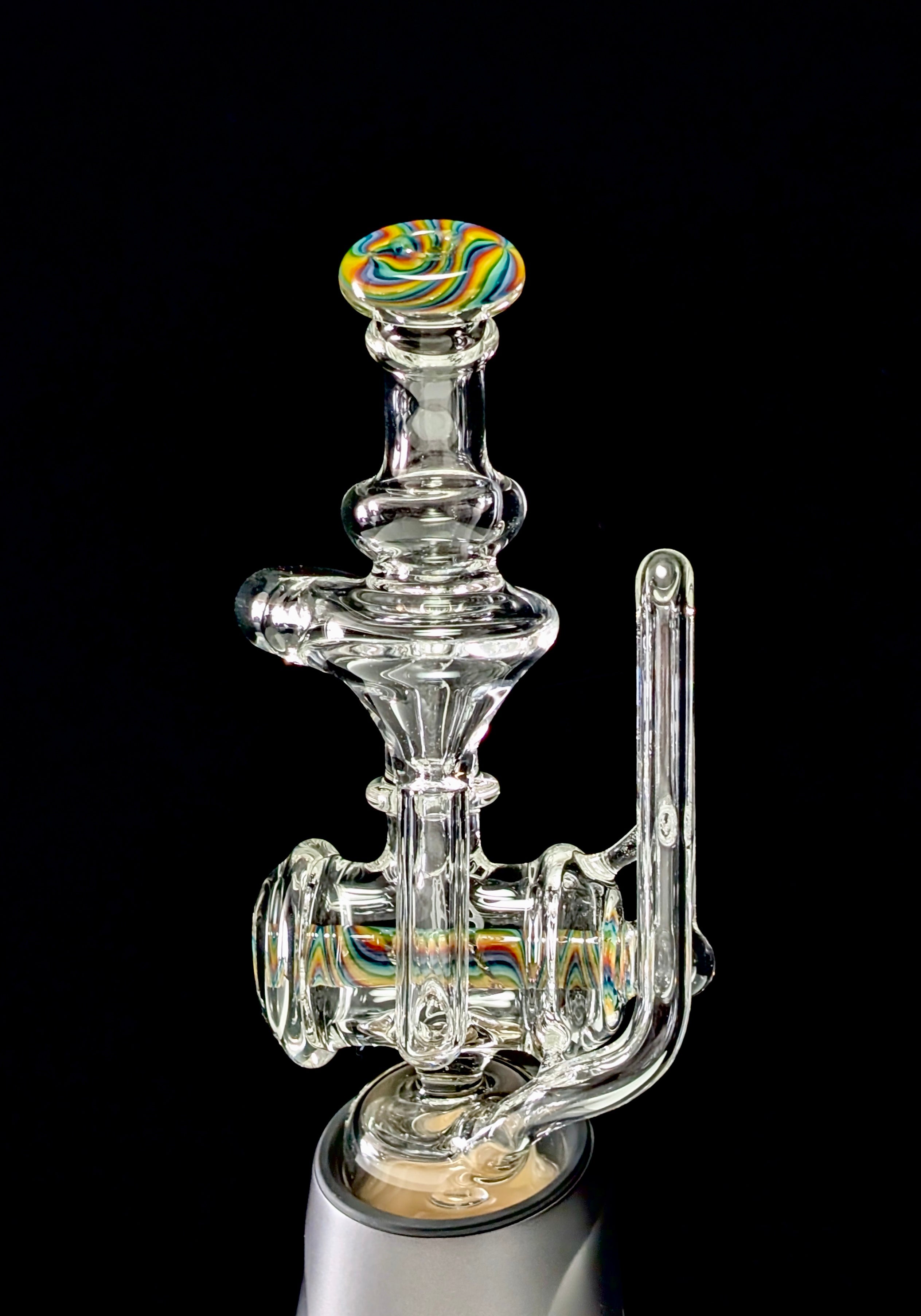 OJ Flame Puffco Peak Wigwag Inline Recycler Top