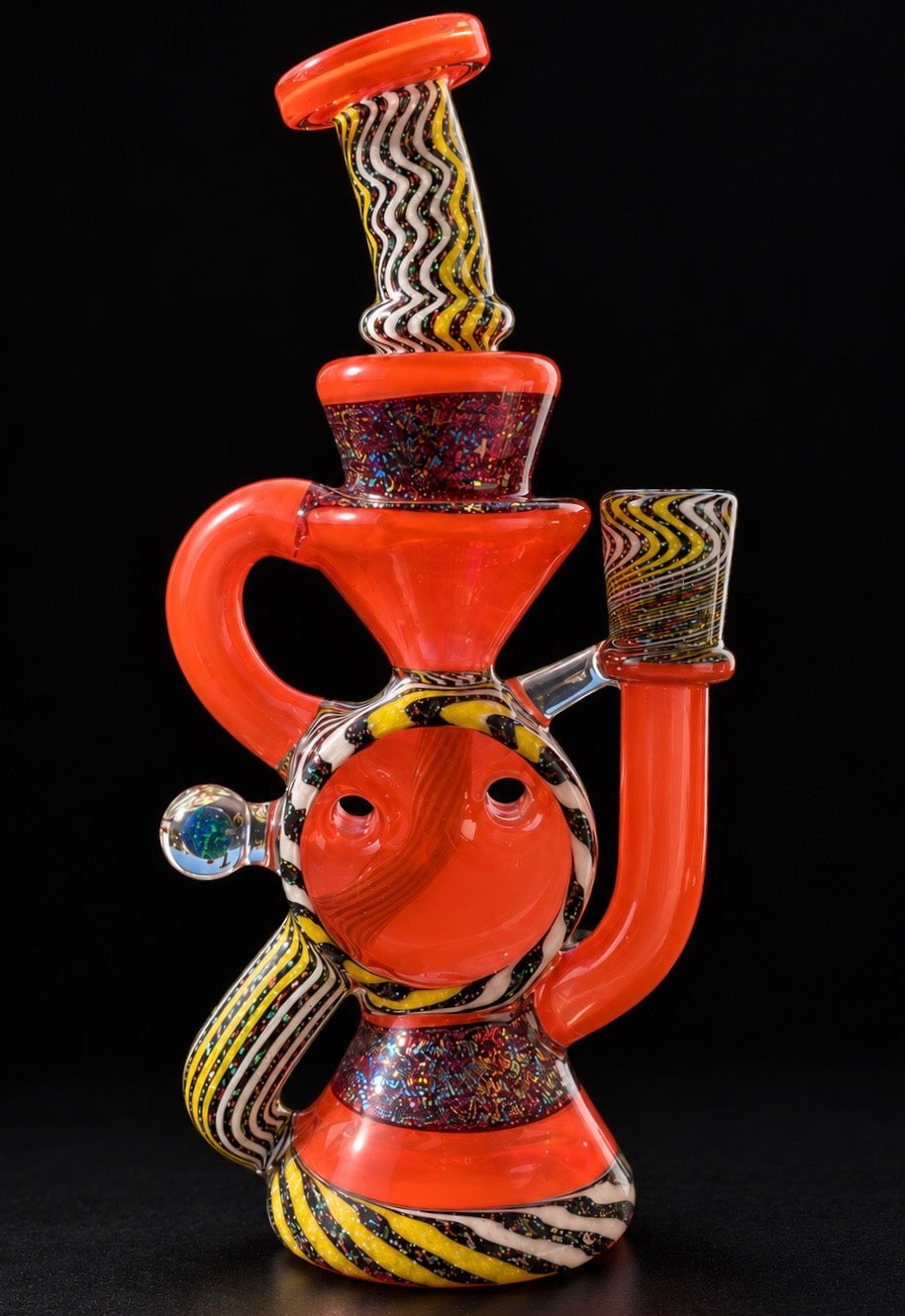 A1 Glass (A1 Functions) Fully Worked Dichro Swiss Puck Recycler
