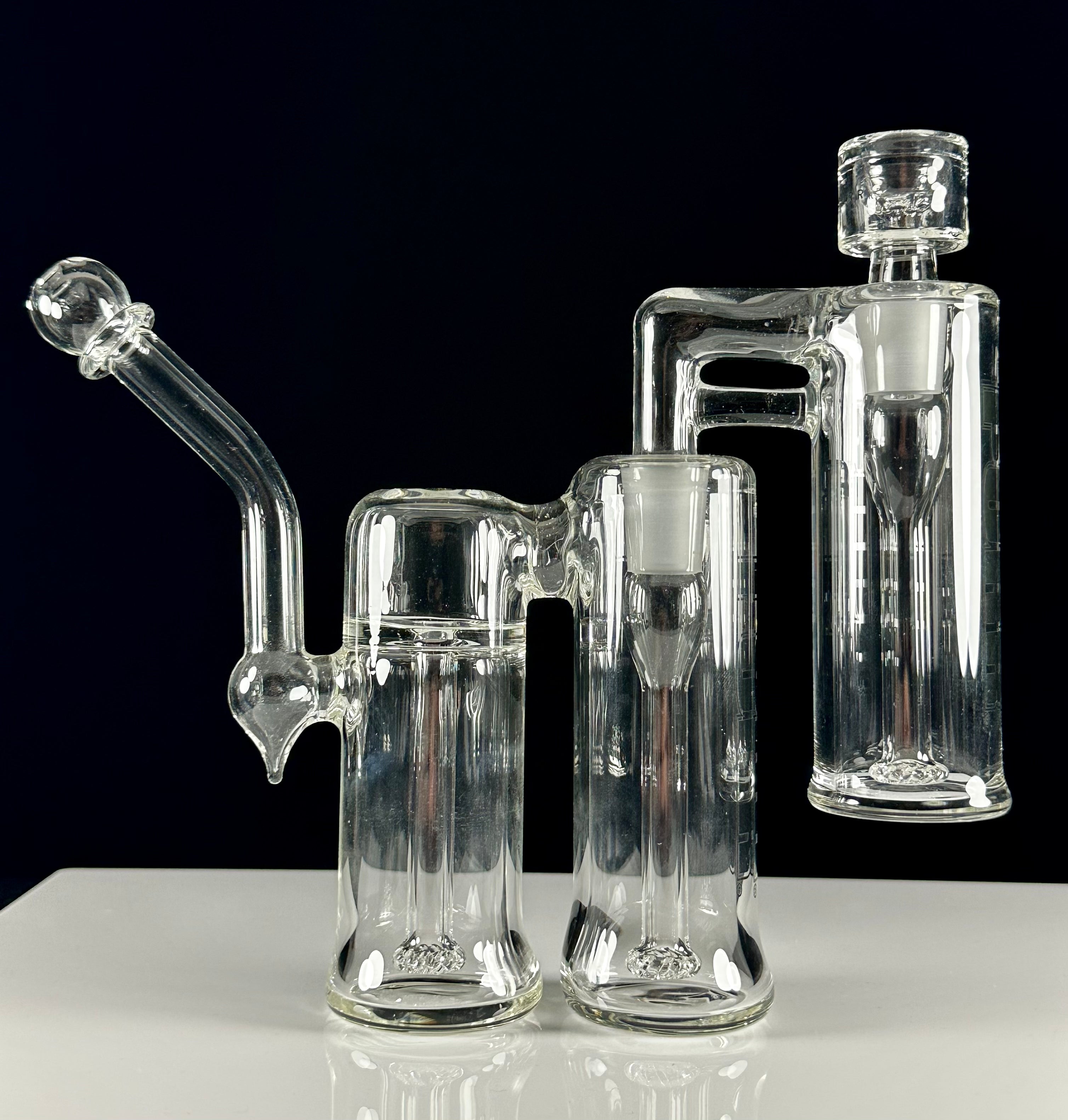 Purr Glass 14MM DOUBLE CHAMBER BUBBLER w/ 7-Hole Bowl