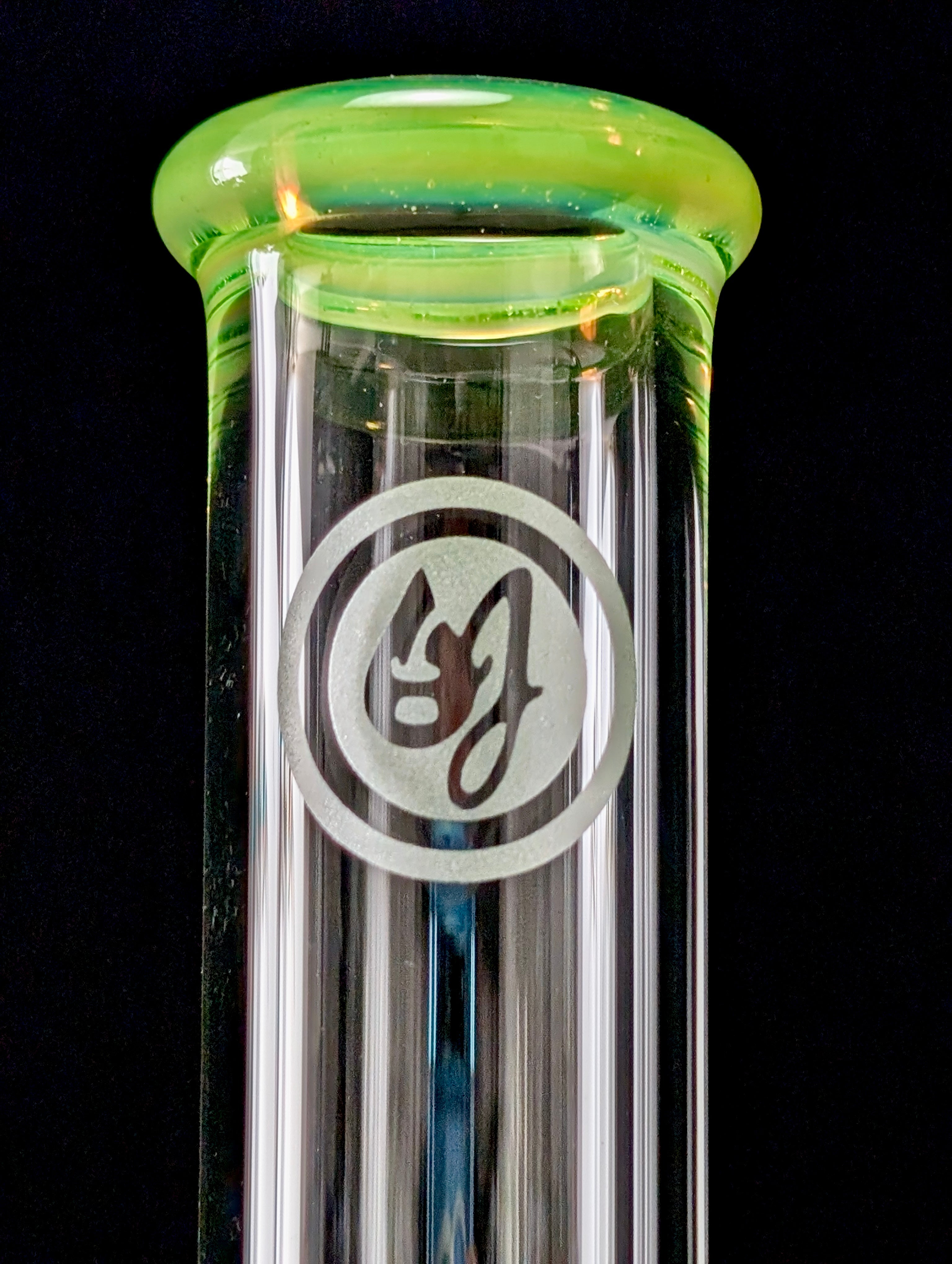 OJ Flame 14" Green Slime Collins Beaker