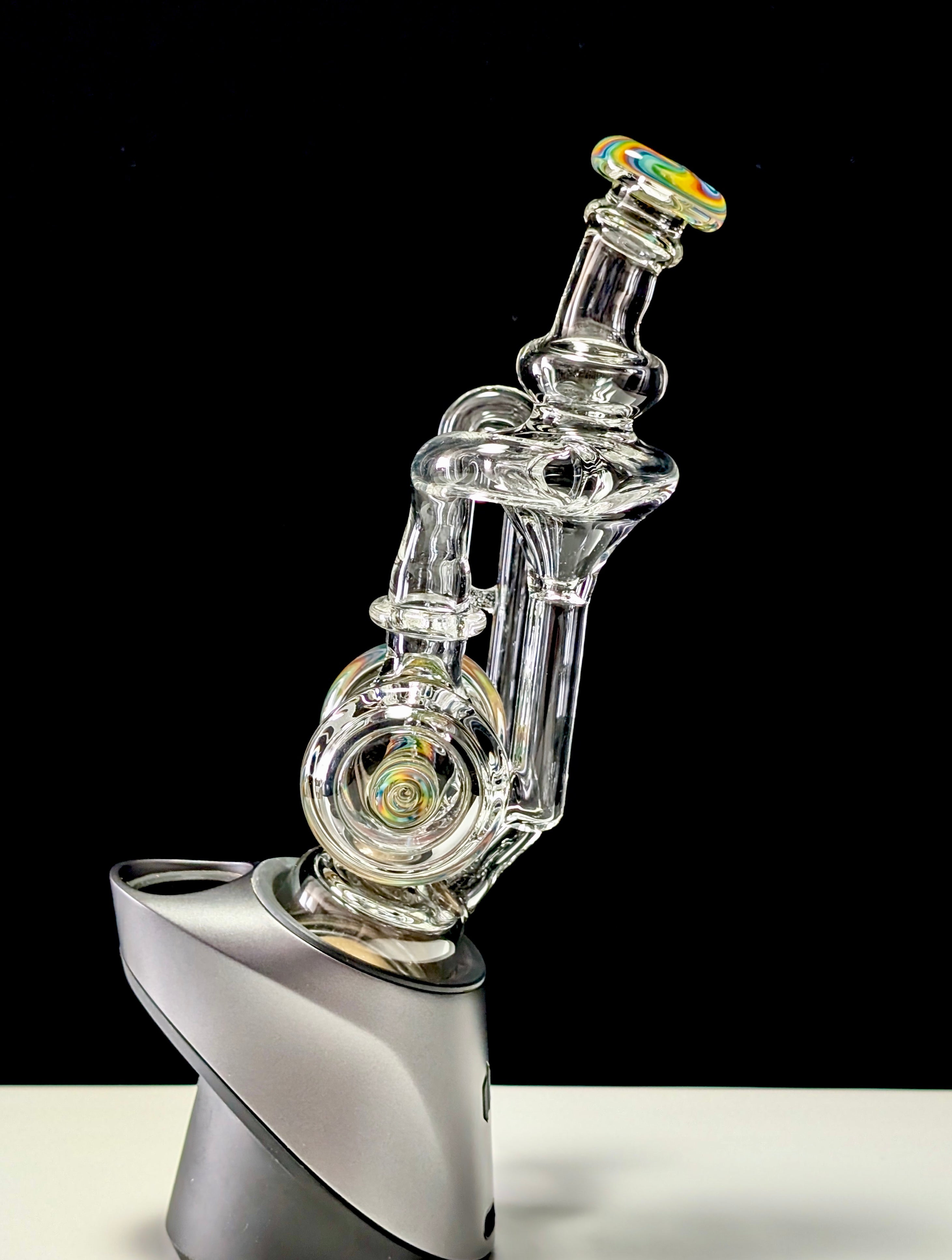 OJ Flame Puffco Peak Wigwag Inline Recycler Top