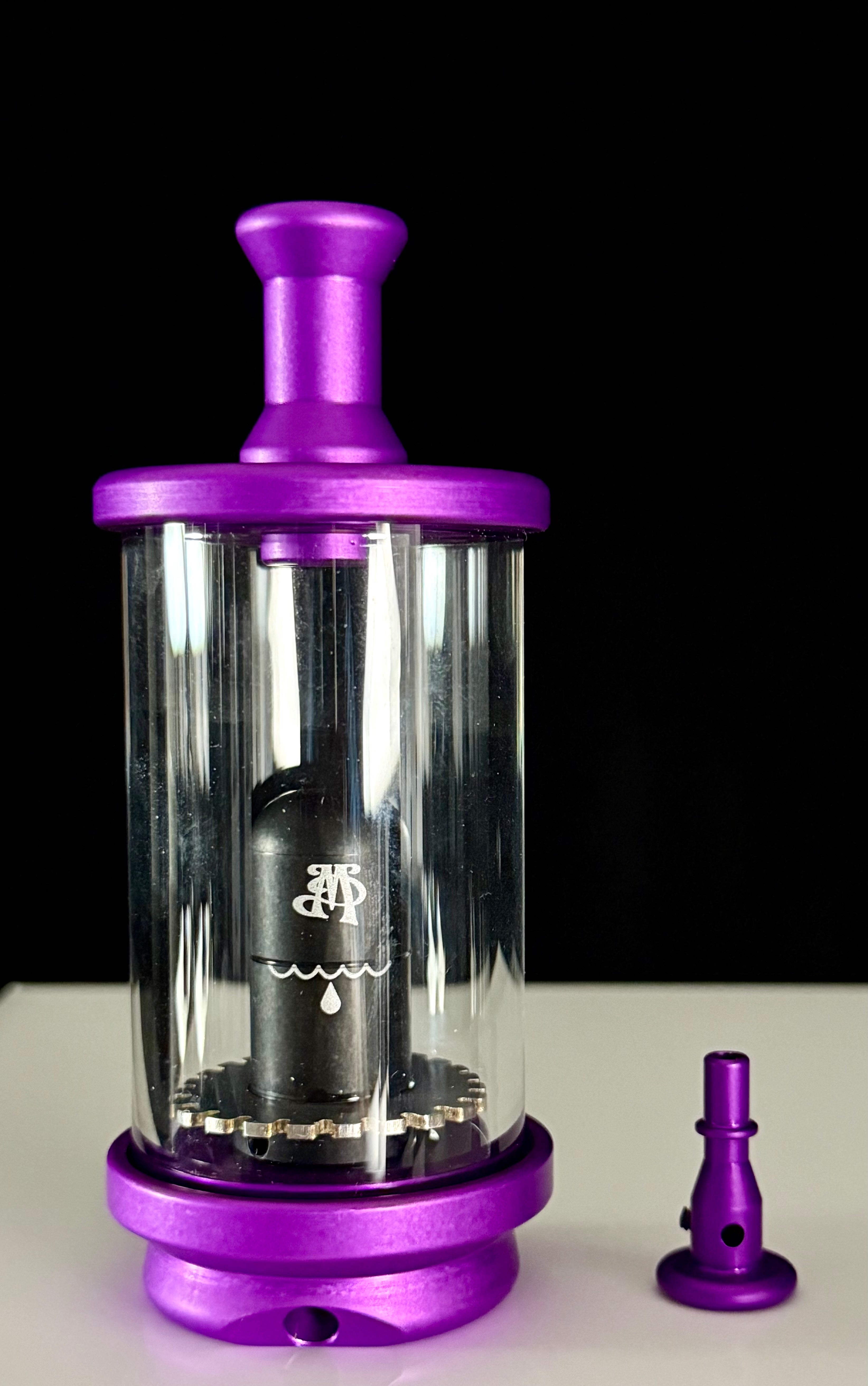 Madhatter Glassworks Purple Chuggler Puffco Peak Top Combo