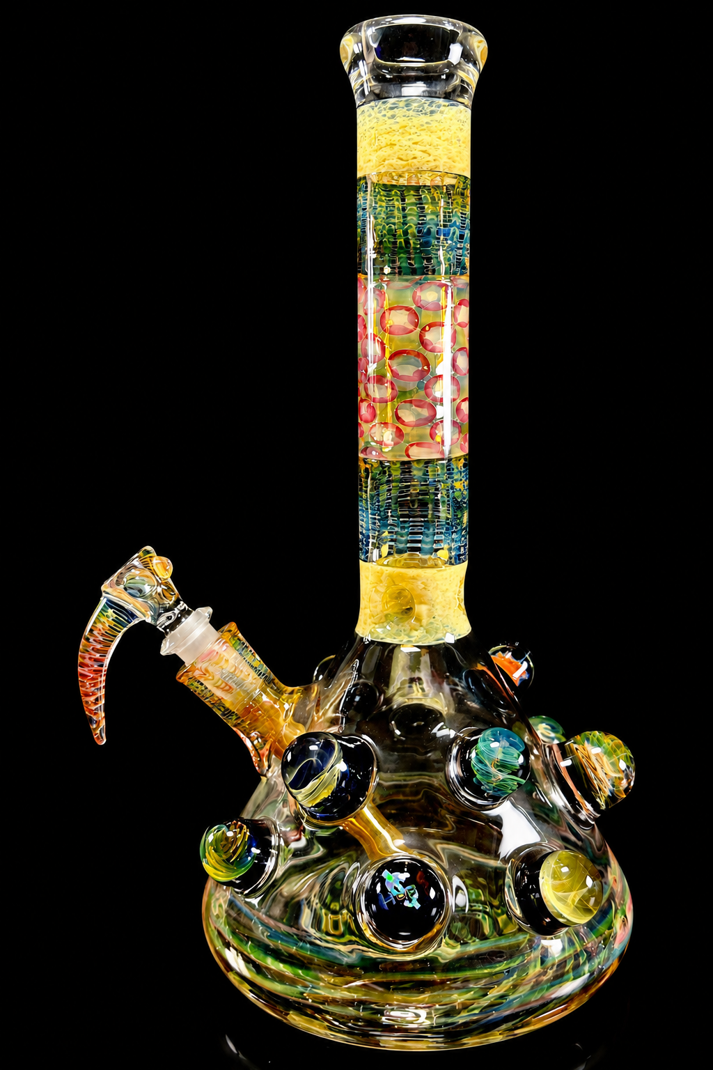 Hops x B$ Collaboration Beaker — Fumed with Worked Marbles