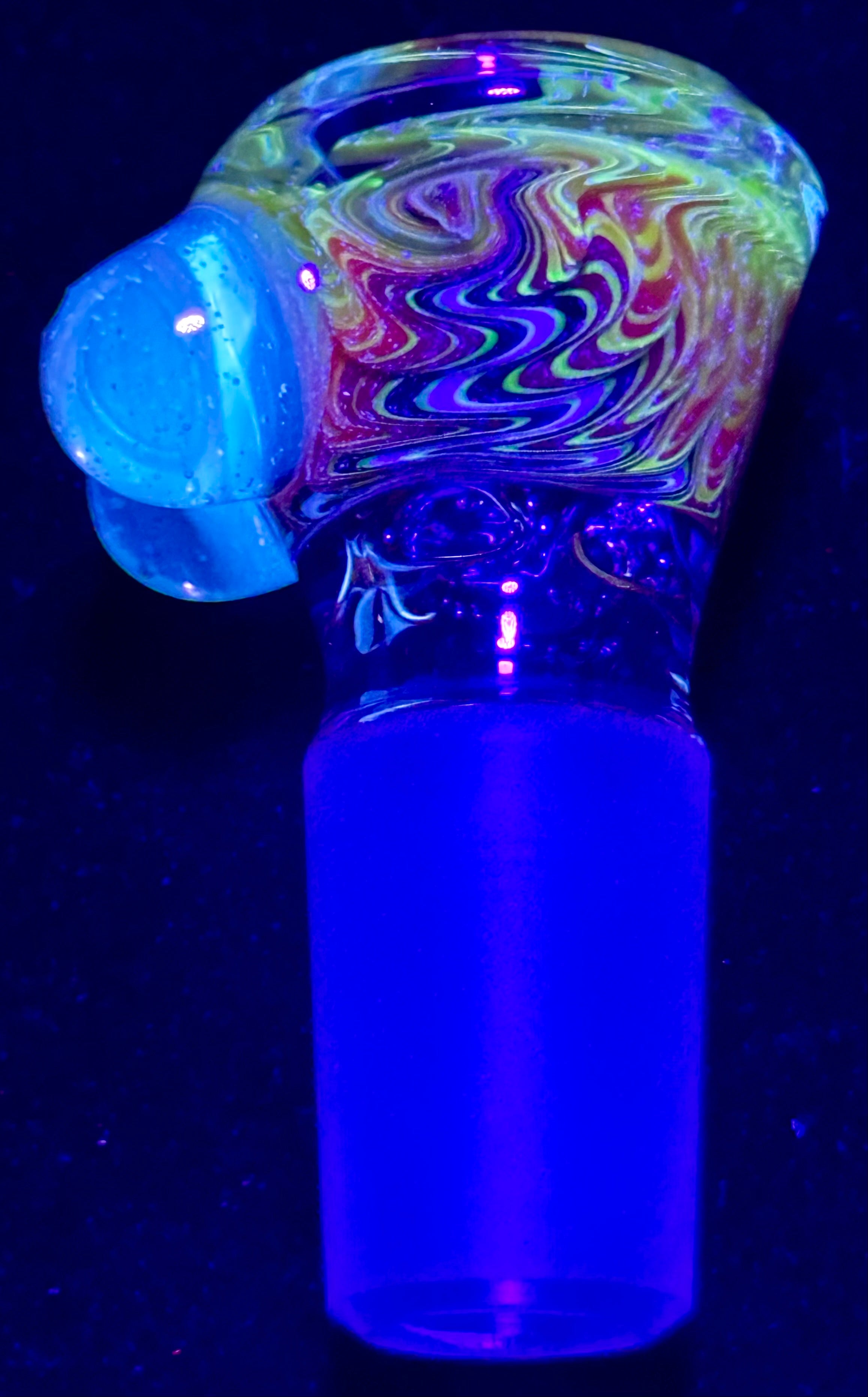 Titz Glass 18mm UV Linework Multi-Hole Slide