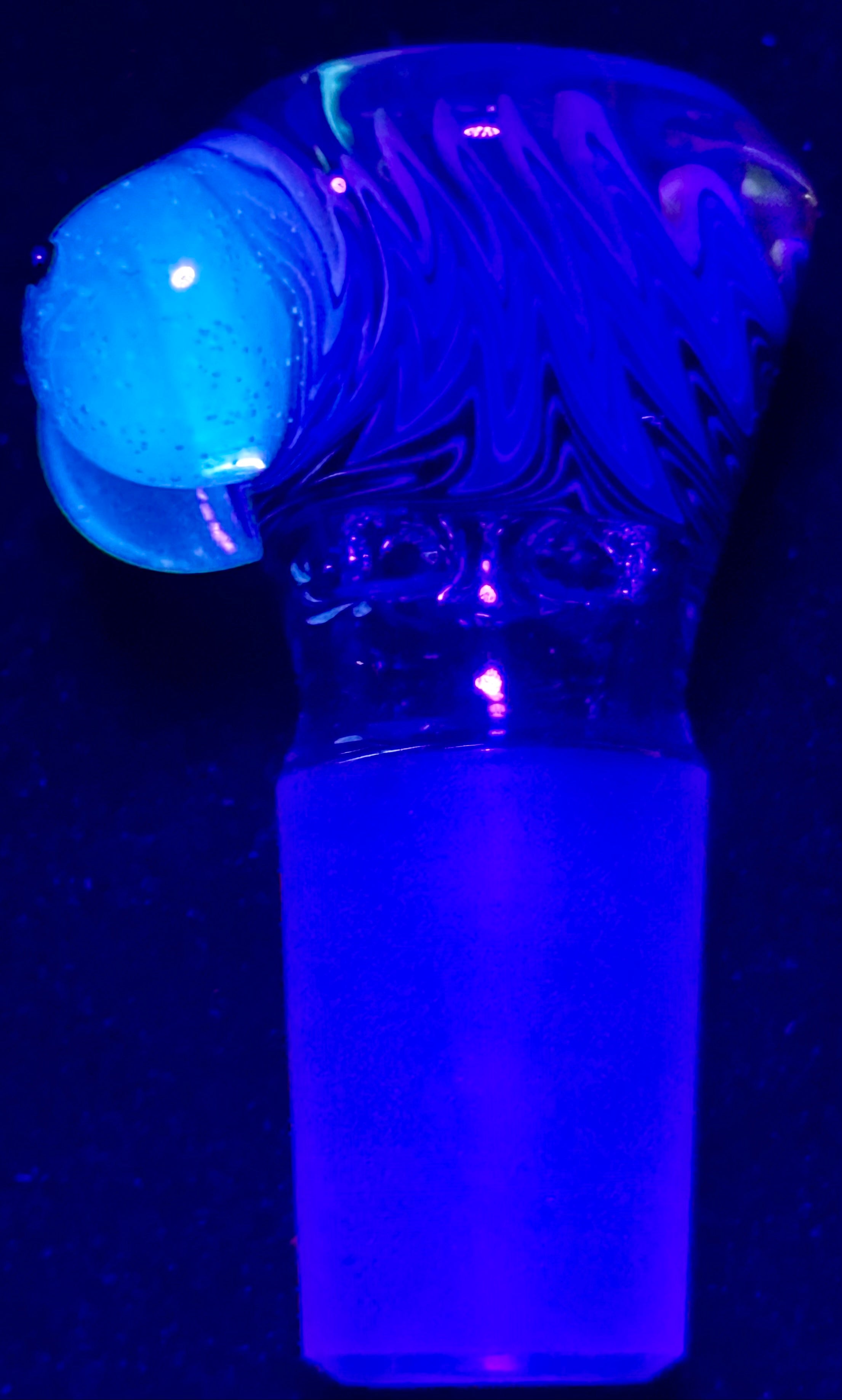 Titz Glass 18mm UV Wigwag Multi-Hole Slide