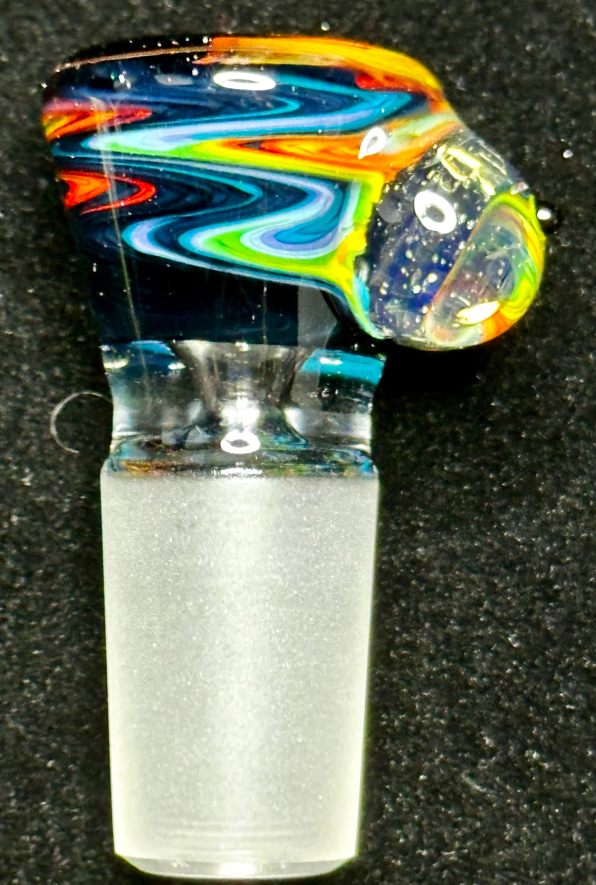 Titz Glass 18mm UV Linework Single Hole Slide