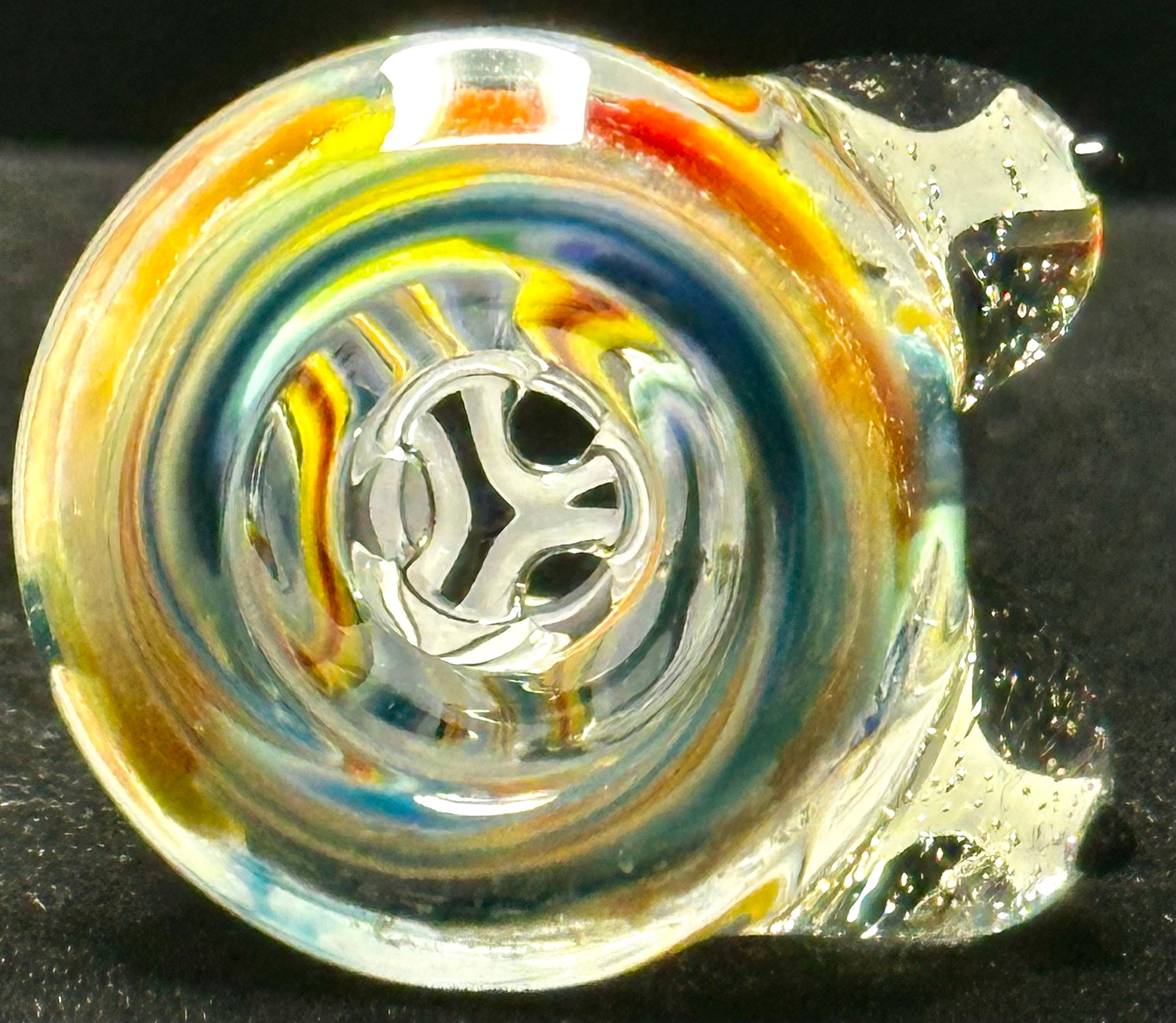 Titz Glass 14mm UV Linework Multi-Hole Slide