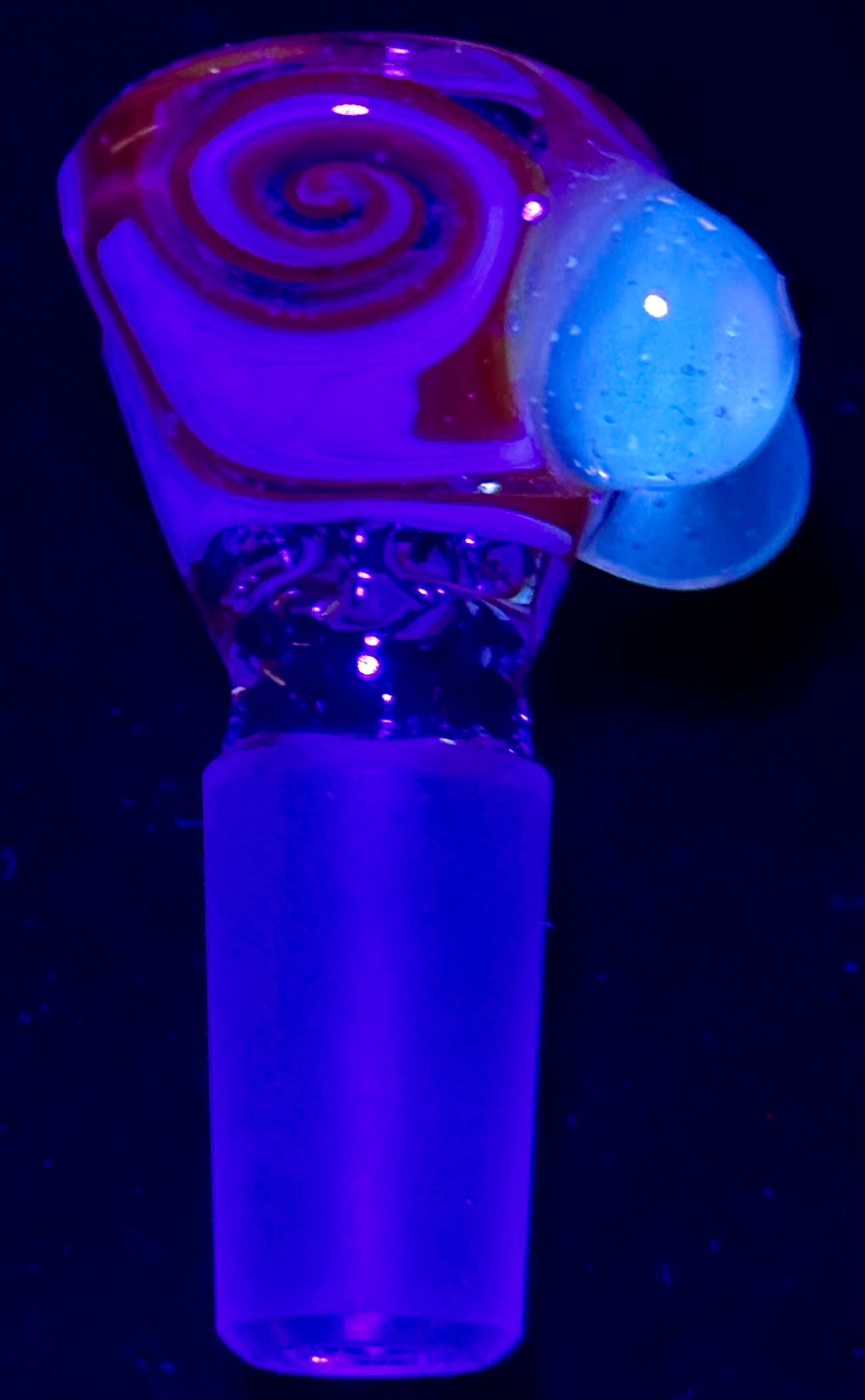 Titz Glass 14mm UV Linework Multi-Hole Slide