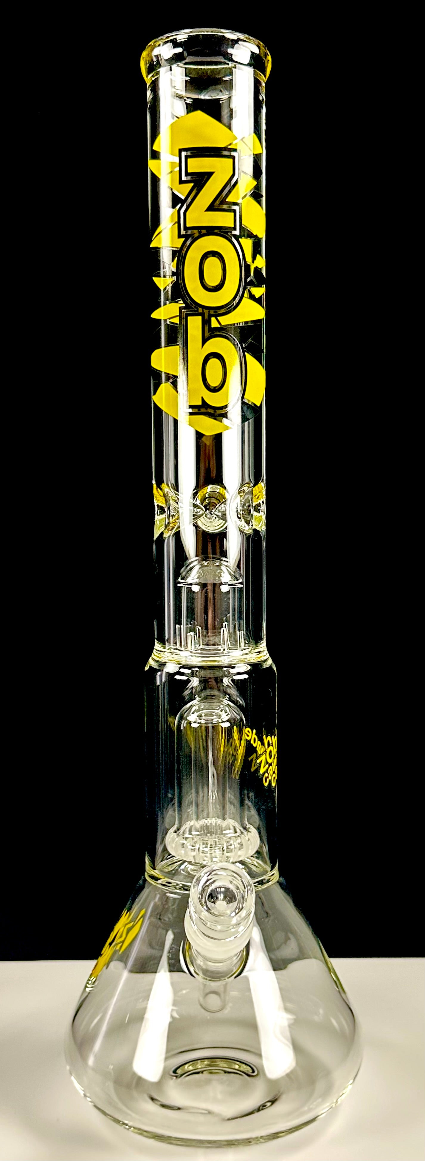 Zob 18 inch Beaker with UFO Percolator Yellow & Black Label