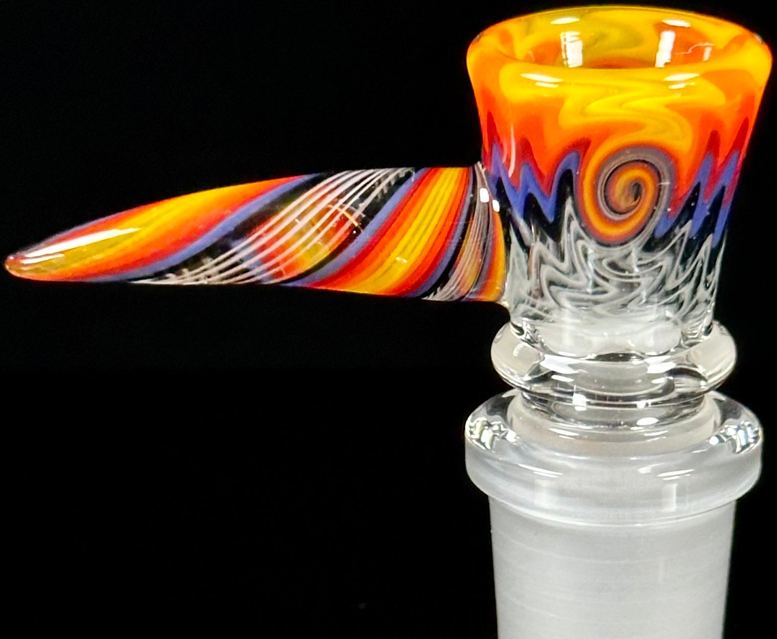 Cambria Glass Orange UV Swirl Spoon
