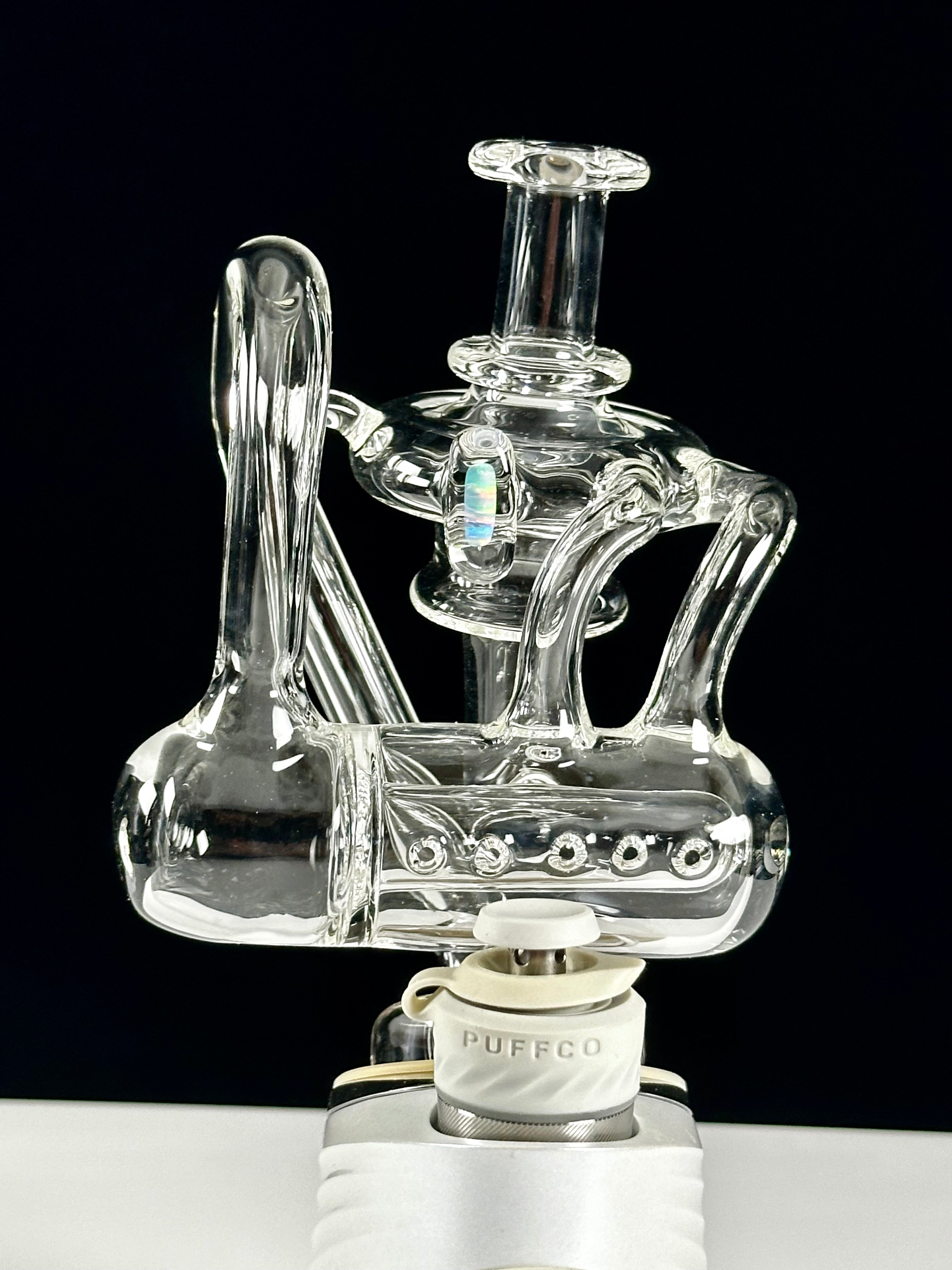 Call Your Fam Glass Vaccine Pump Recycler Puffco Peak Top