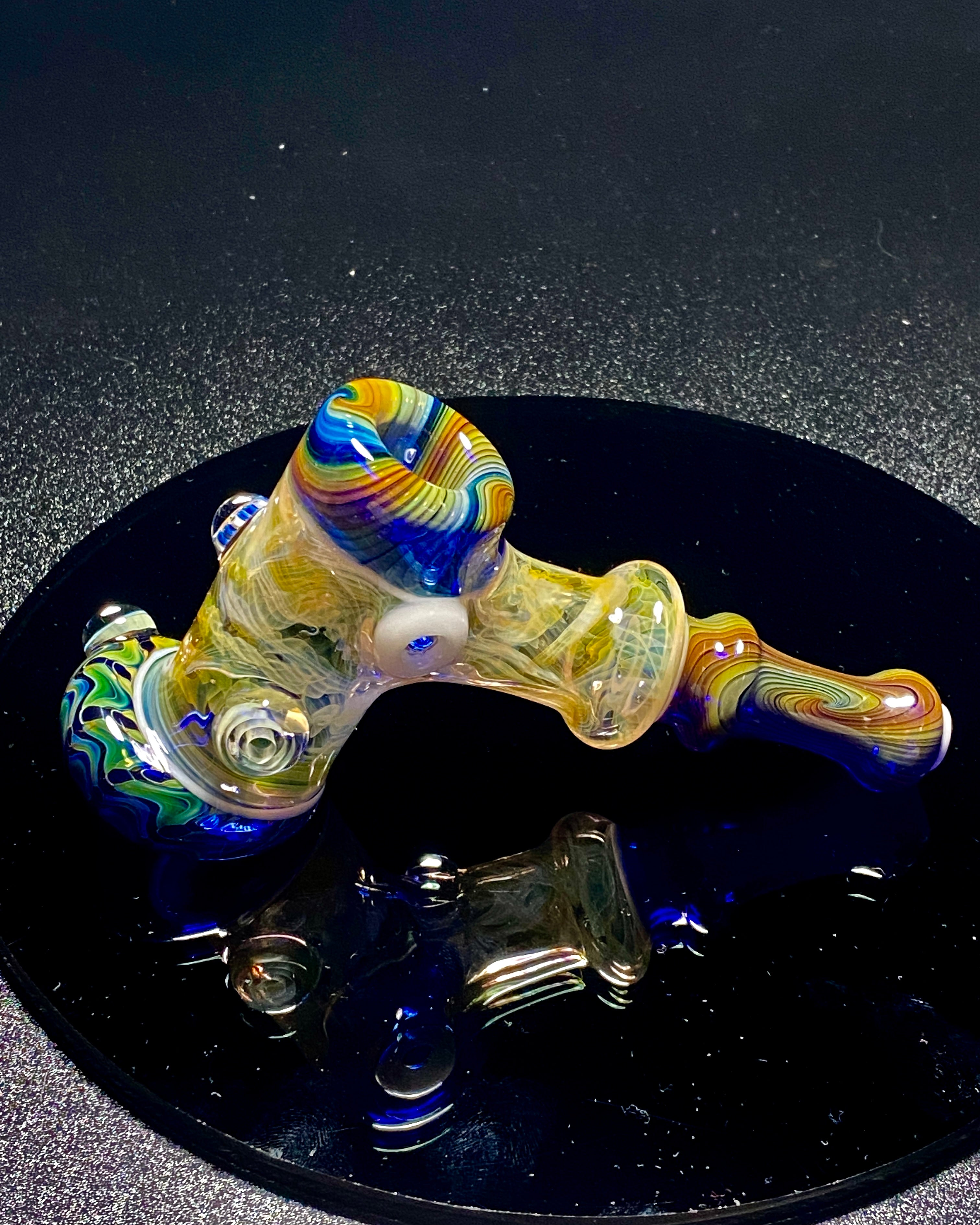 Lammi Glass Dry Pipe Fully Fumed Hammer #2 - TheSmokeyMcPotz Collection 