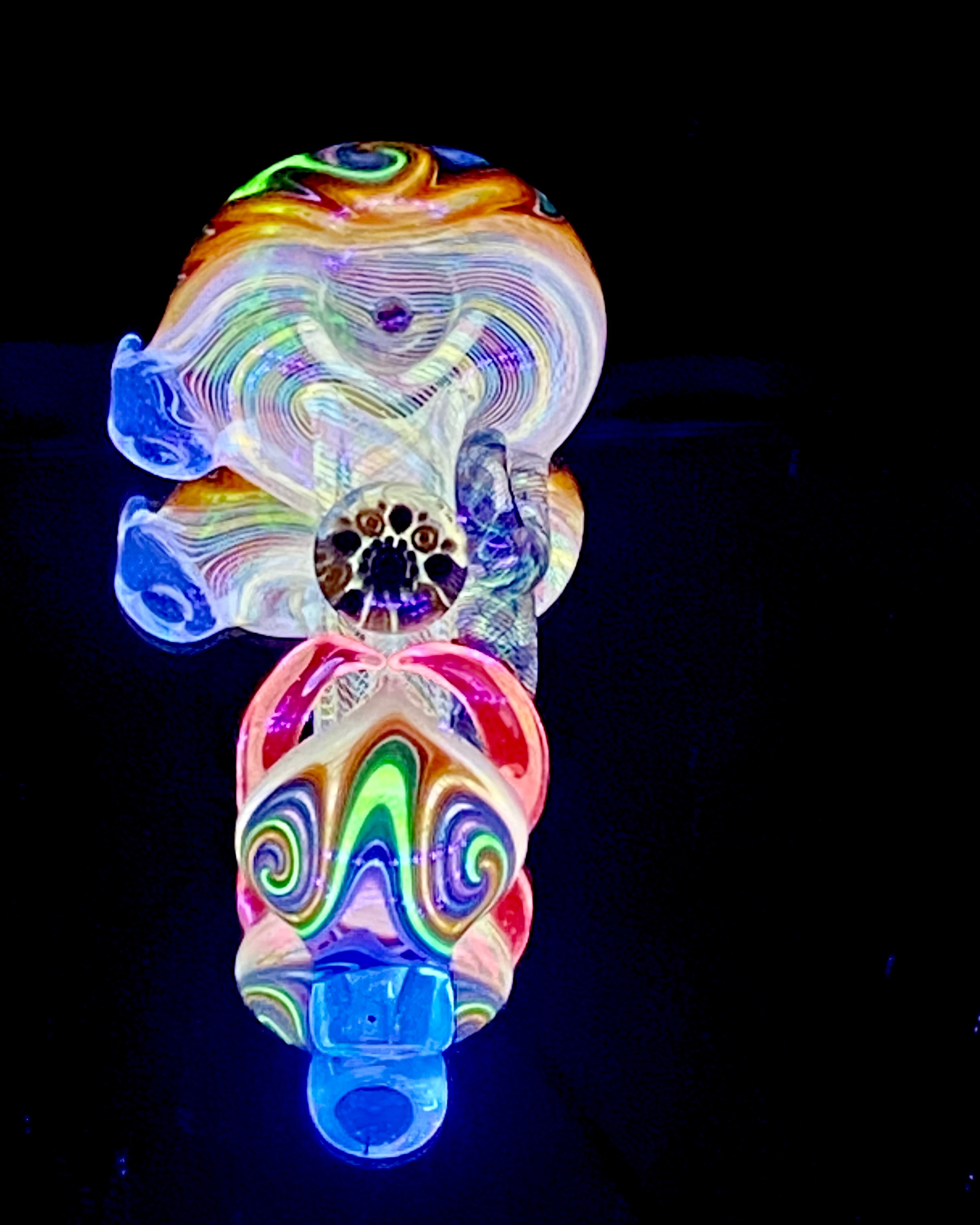 Global Glassworks Heady AF UV Spoon Rainbow Multi-Color - TheSmokeyMcPotz Collection 