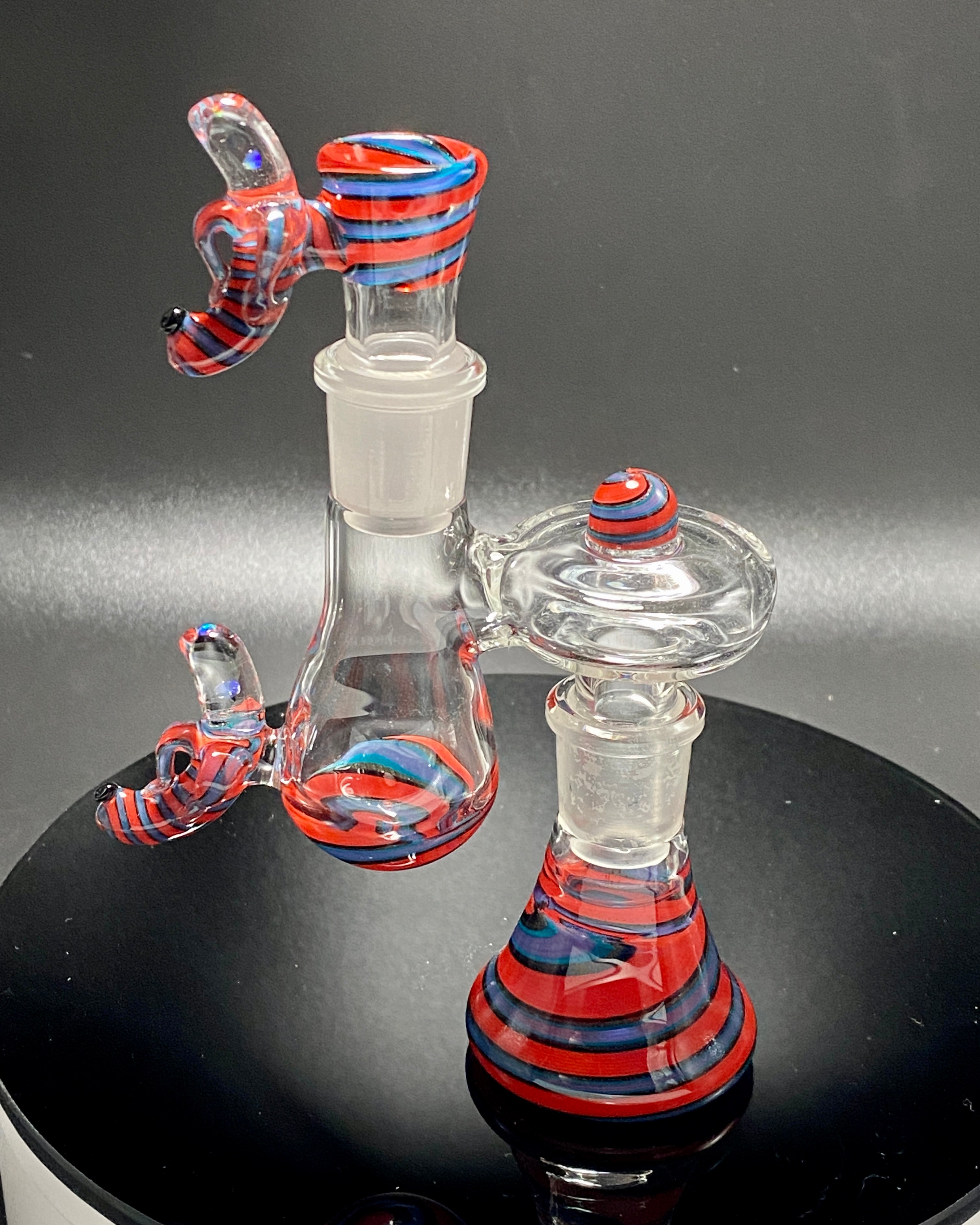 Dippy Glass 18mm Matching Dry Catch Set - TheSmokeyMcPotz Collection 