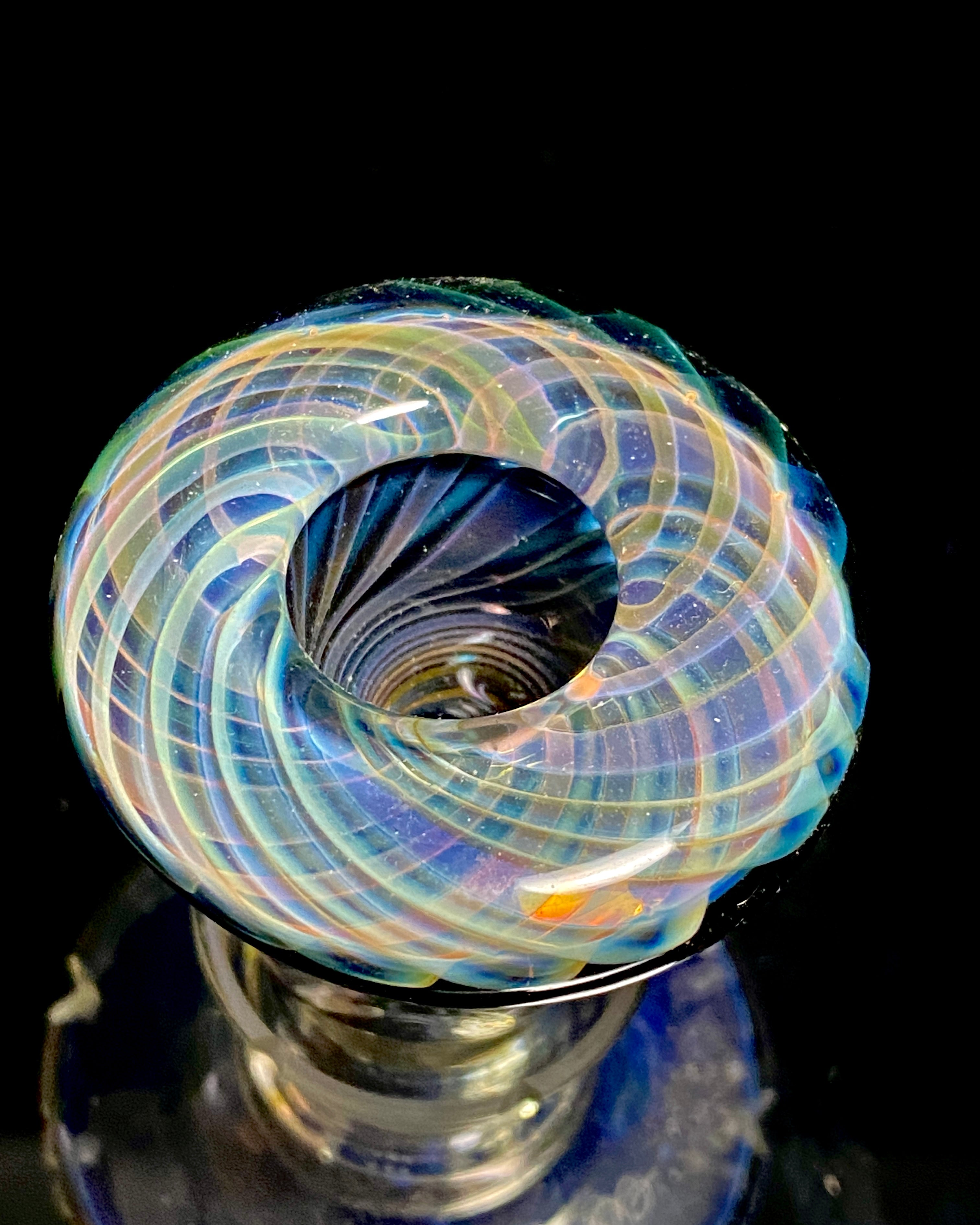 Jhanny Rise Fumed Disc Bowl 14mm #6 - TheSmokeyMcPotz Collection 