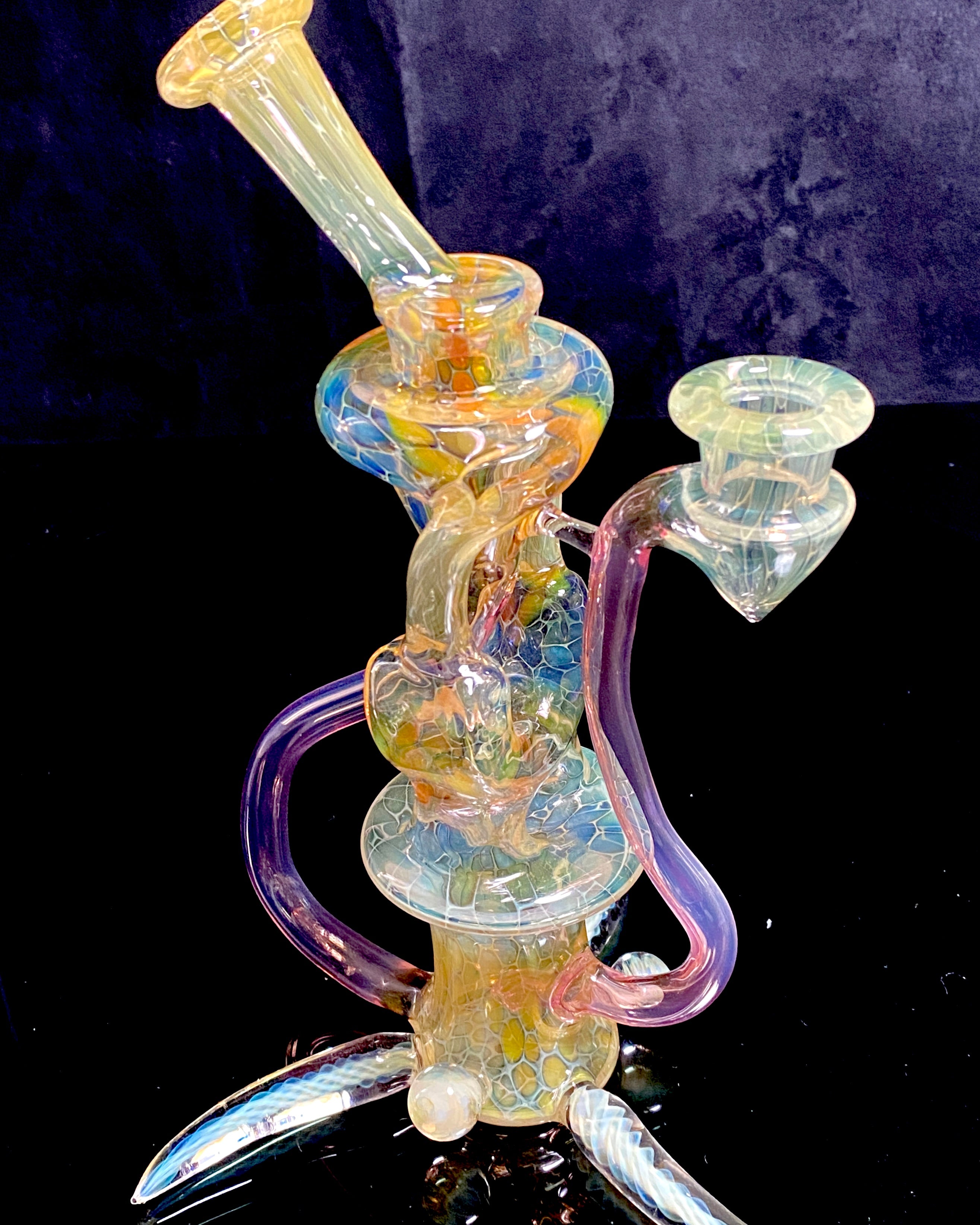Jakers x Asthmatic Glasstastic Collab Fully Fumed Rig - TheSmokeyMcPotz Collection 