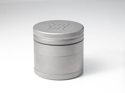 Mini Portable Herb Grinder 4 Piece – 100% Stainless Steel w- Hybrid Plate - TheSmokeyMcPotz Collection 