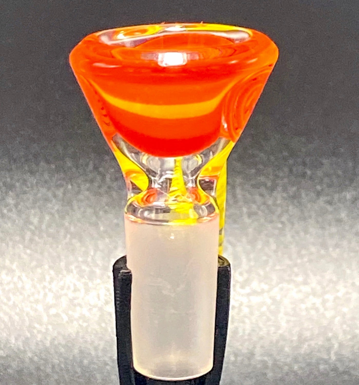 JULIO GLASS WORKED 14mm Single Hole SLIDE - TheSmokeyMcPotz Collection 