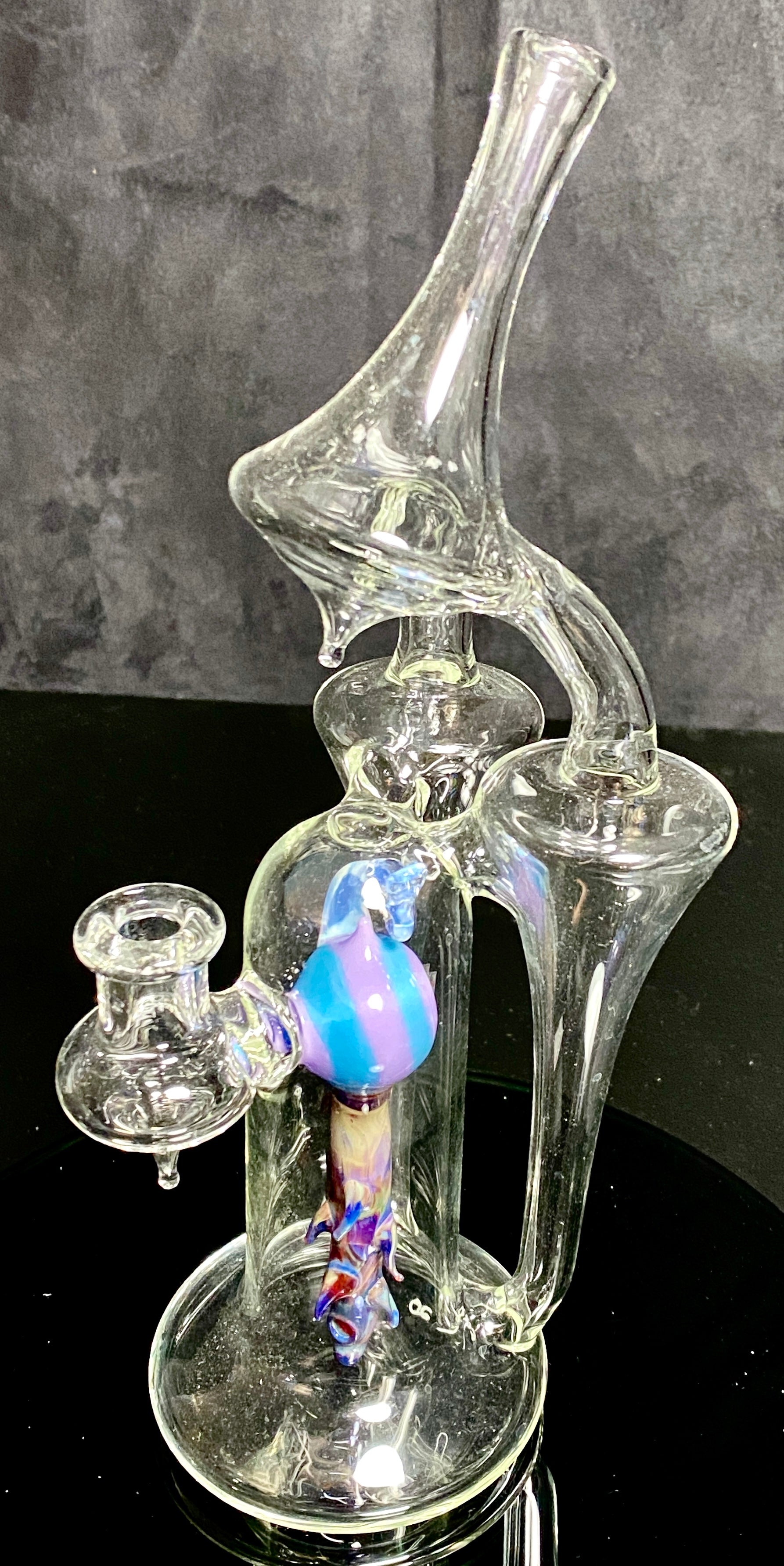 Get Funktional Seedling Specimen Double Recycler Blue-Purple 10mm - TheSmokeyMcPotz Collection 
