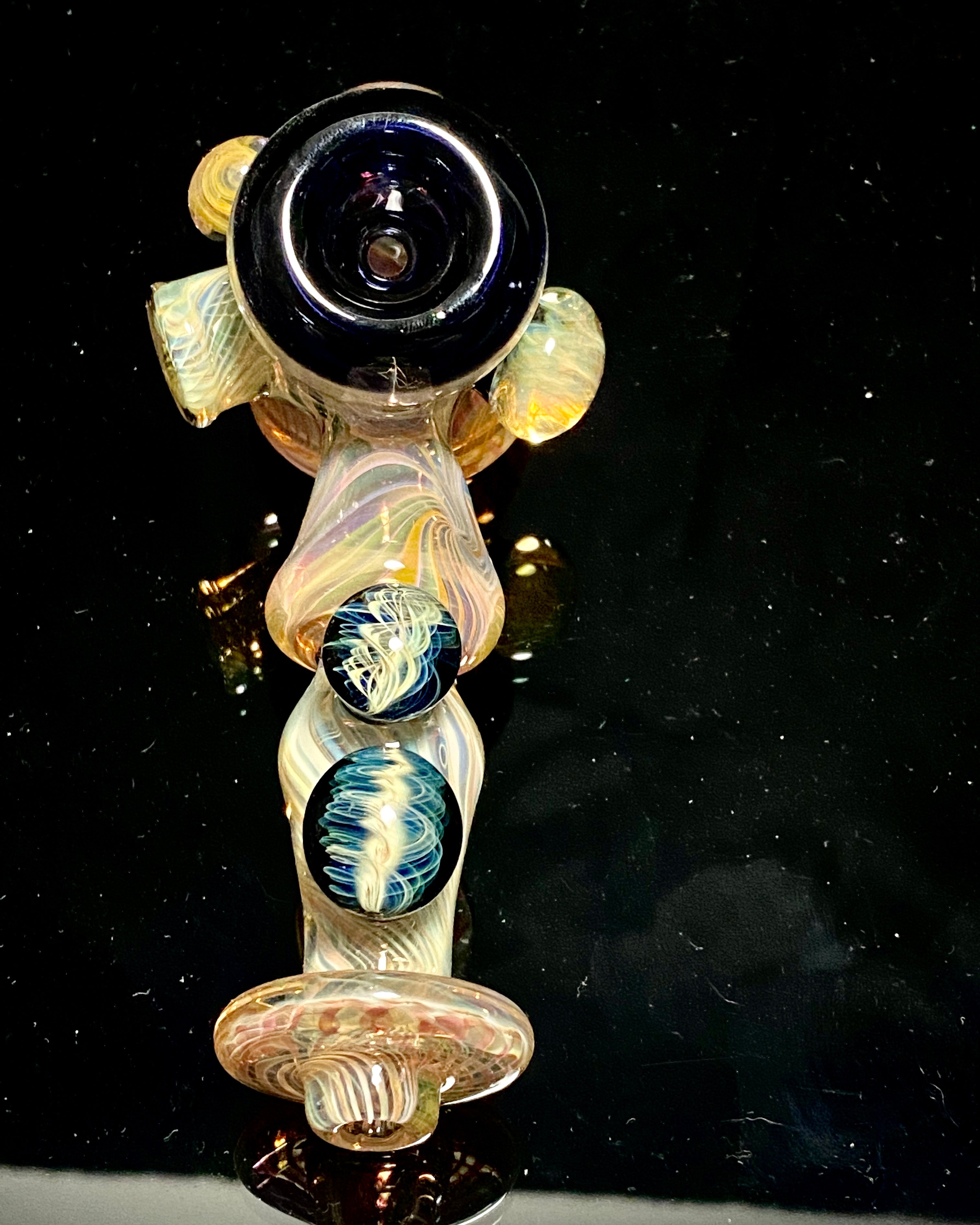 Jhanny Rise Fully Worked Silver-Gold & Black Fumed Dry Hammer - TheSmokeyMcPotz Collection 