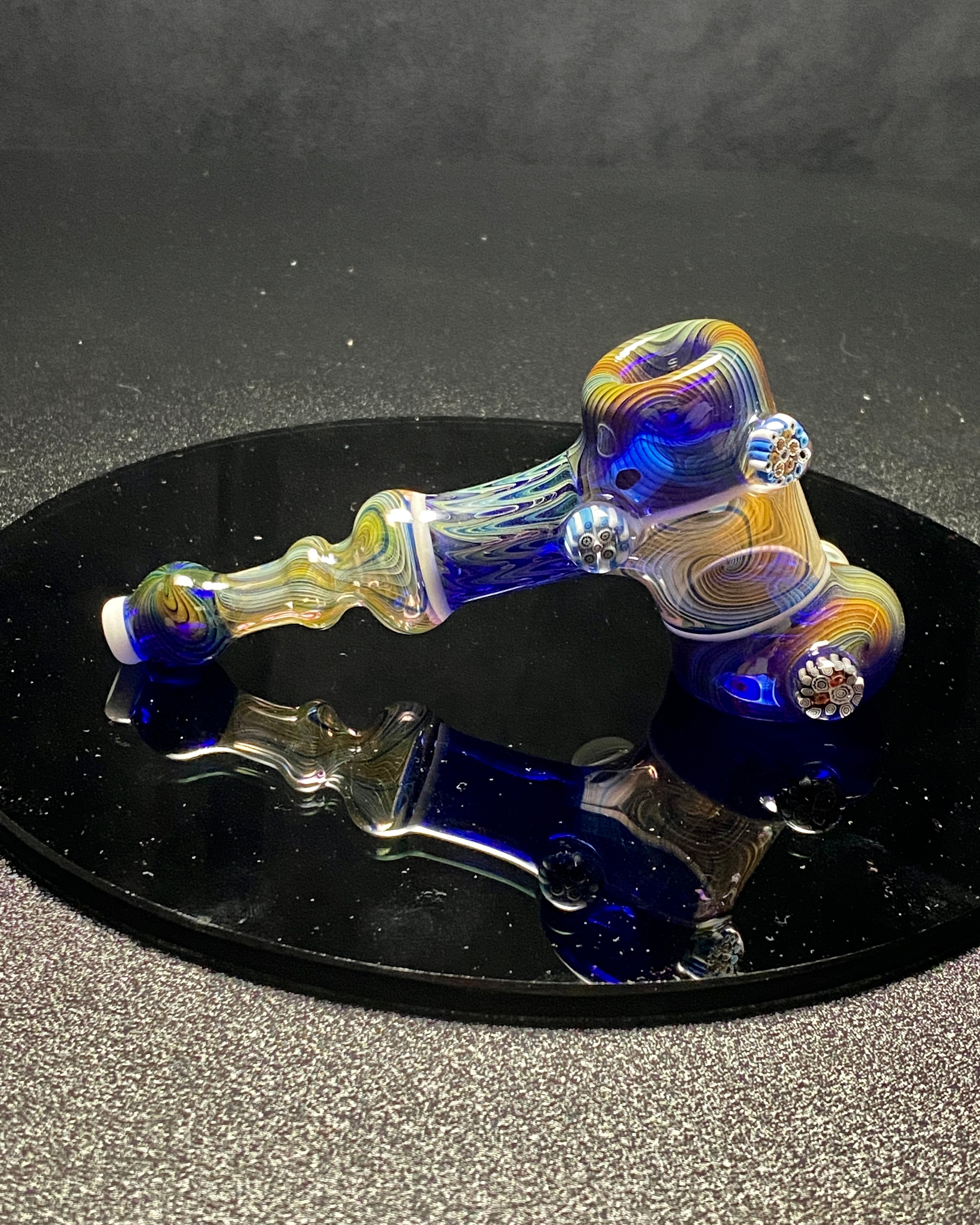 Lammi Glass Dry Pipe Fully Fumed Hammer #1 - TheSmokeyMcPotz Collection 