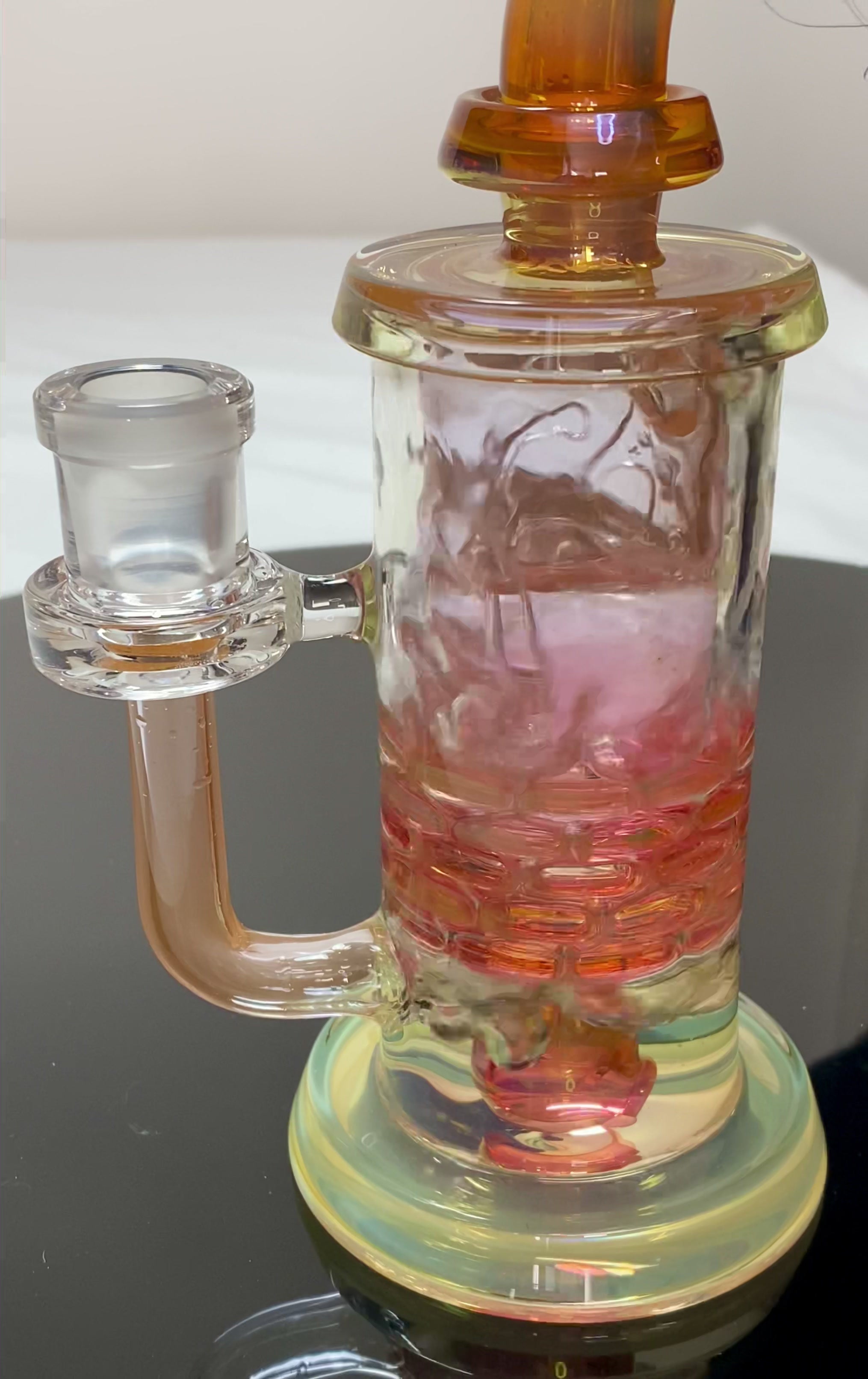 Leisure Glass Fumed Brickstack Incycler 14mm - TheSmokeyMcPotz Collection 