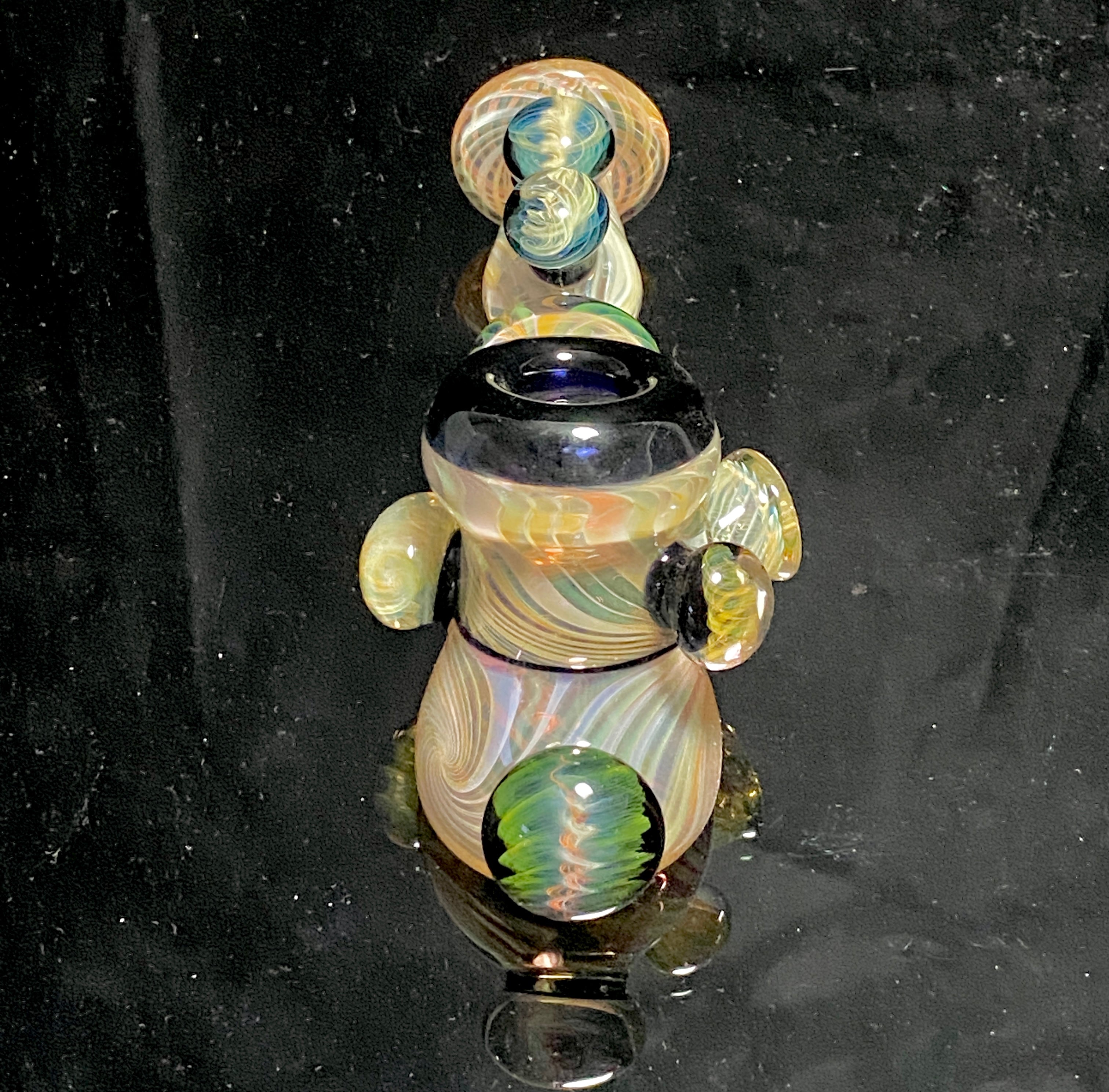 Jhanny Rise Fully Worked Silver-Gold & Black Fumed Dry Hammer - TheSmokeyMcPotz Collection 