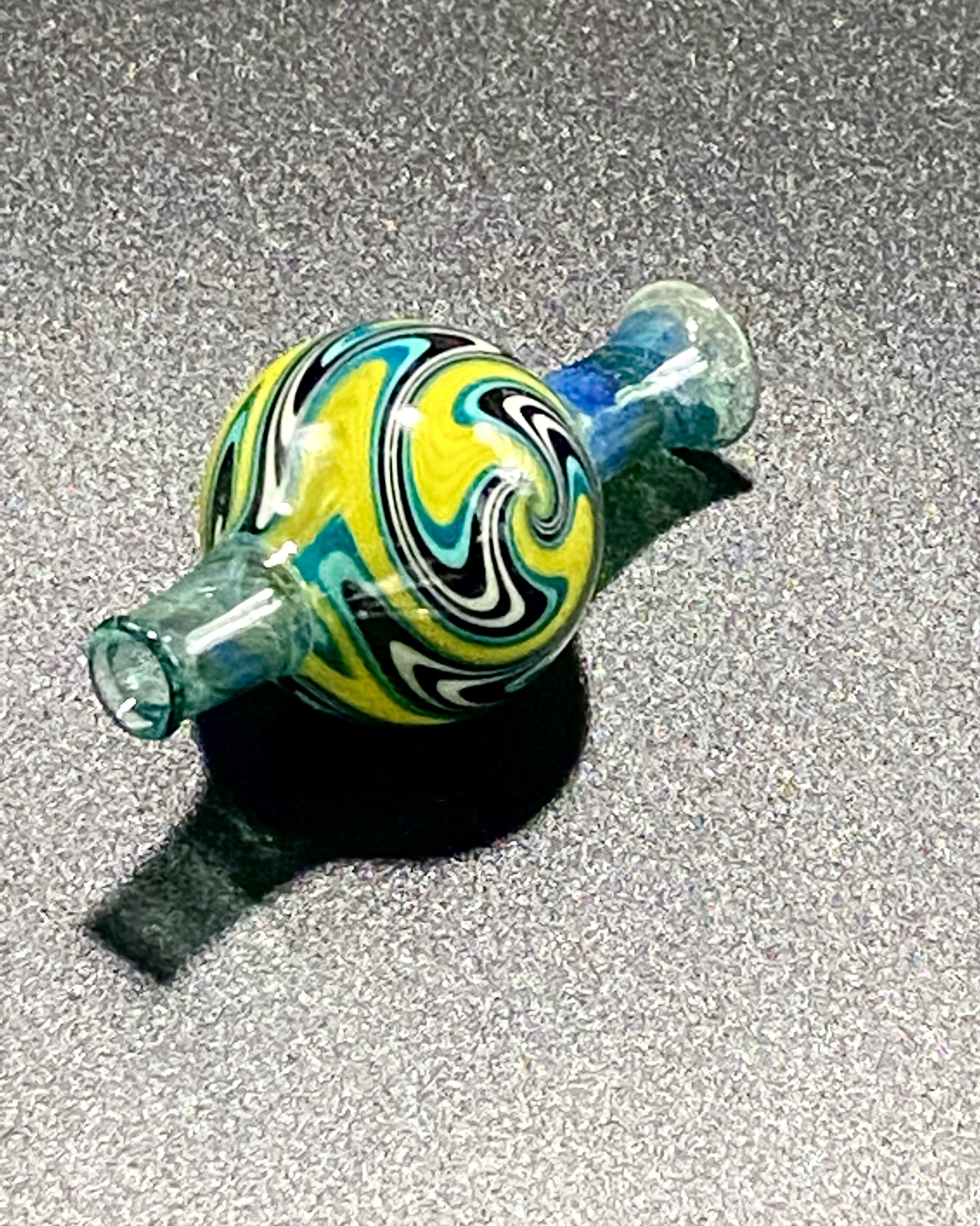 Pajay Glass Worked Bubble Cap Blue - TheSmokeyMcPotz Collection 