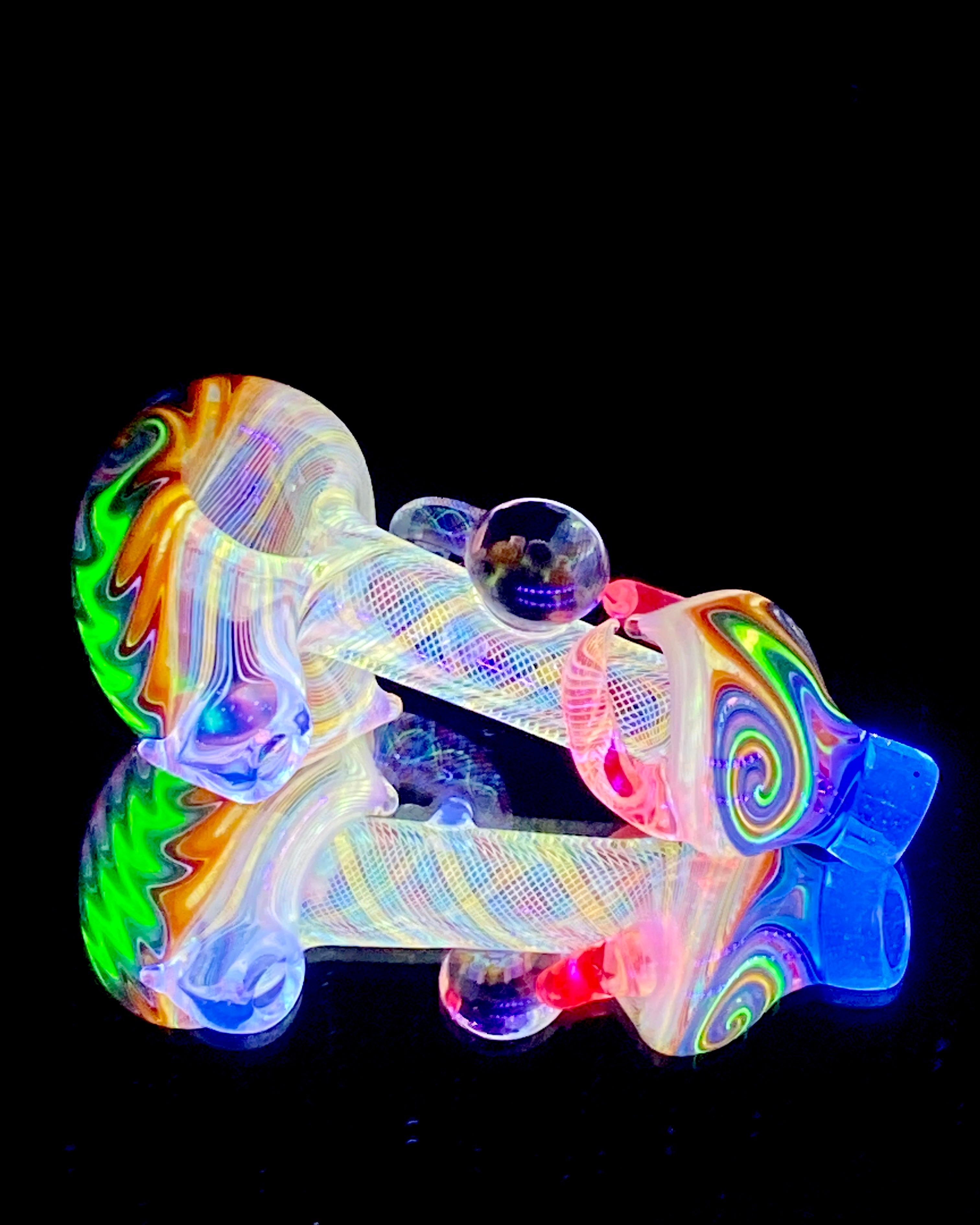Global Glassworks Heady AF UV Spoon Rainbow Multi-Color - TheSmokeyMcPotz Collection 