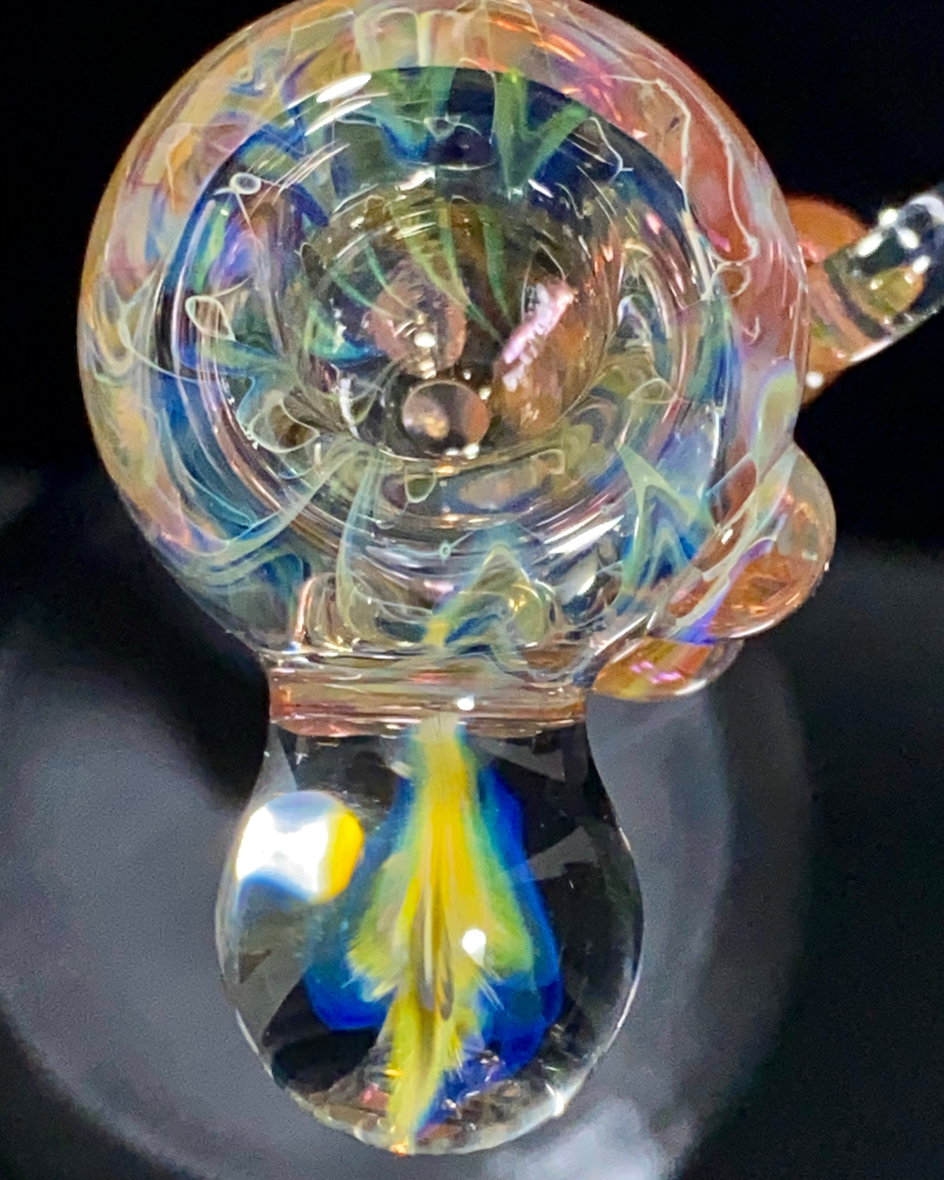 B $ Glass Fumed 14mm Dubs Slide #1 - TheSmokeyMcPotz Collection 