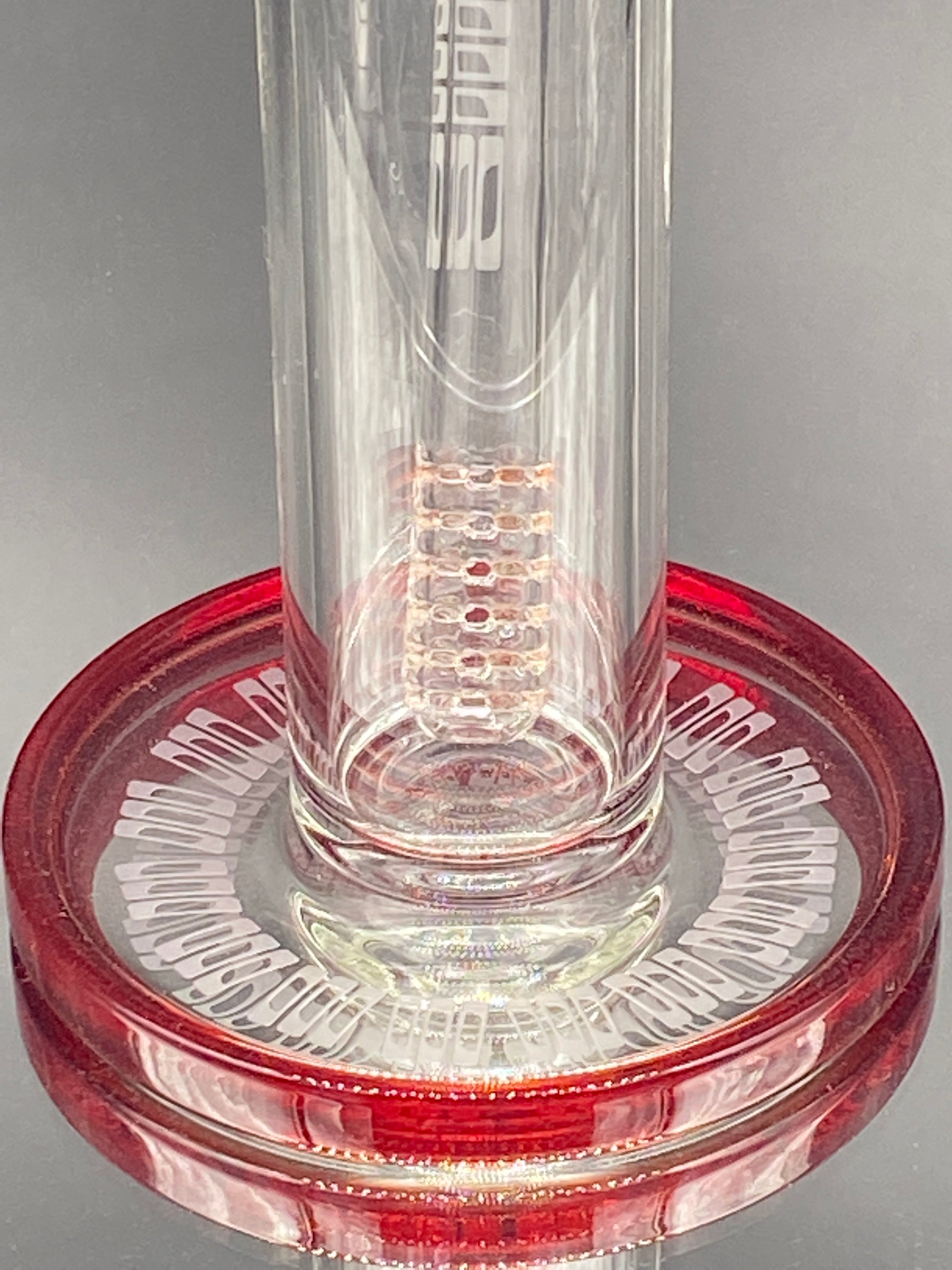 ILL Glass 14.5" Red Elvis 38x4 Tube w- Sandblasted Bottom - TheSmokeyMcPotz Collection 