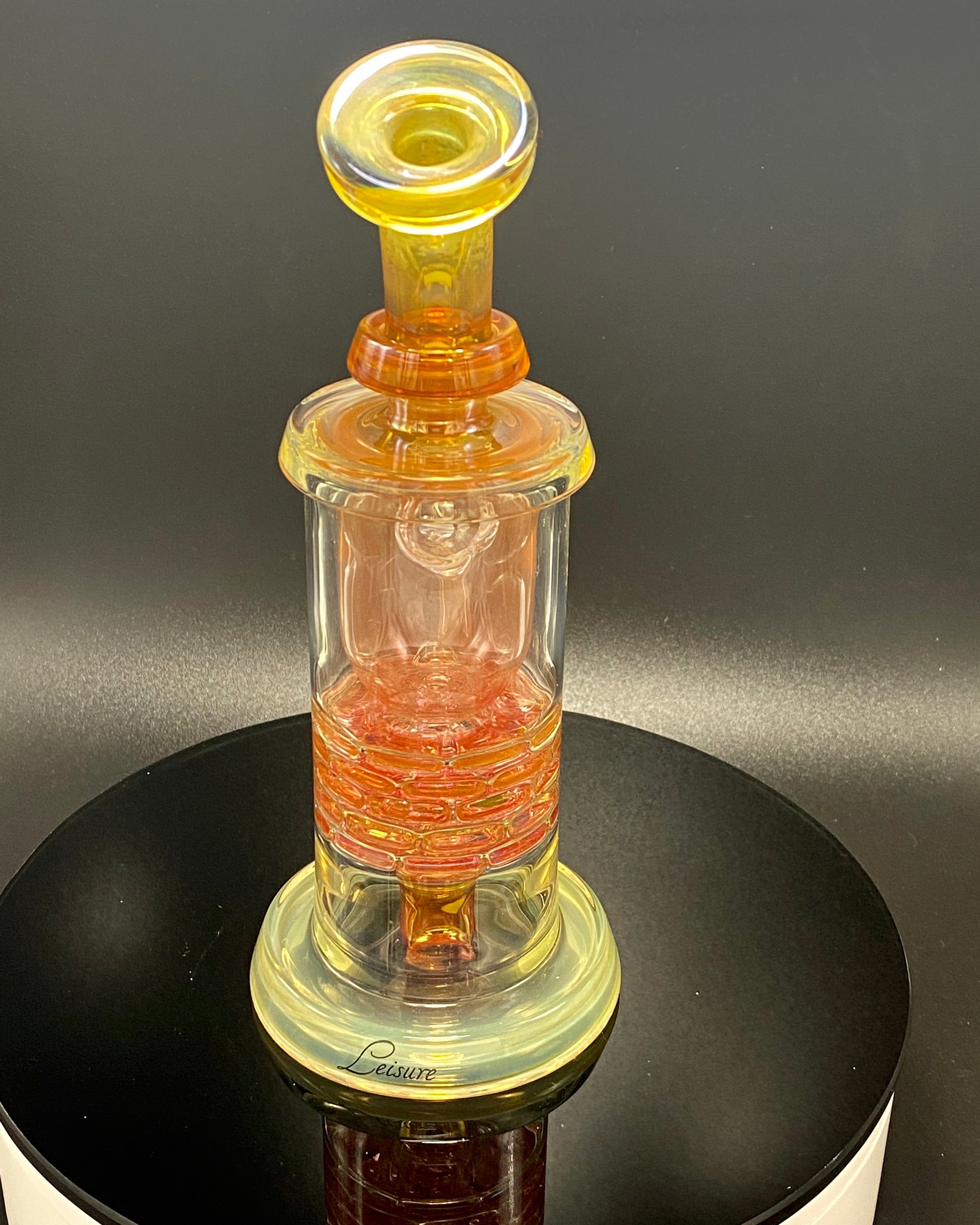 Leisure Glass Fumed Brickstack Incycler 14mm - TheSmokeyMcPotz Collection 