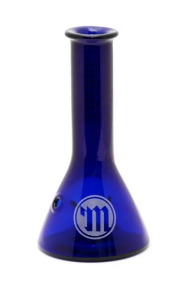 Myster Beaker Bowl - Glass Pipe (Cobalt Blue) - TheSmokeyMcPotz Collection 