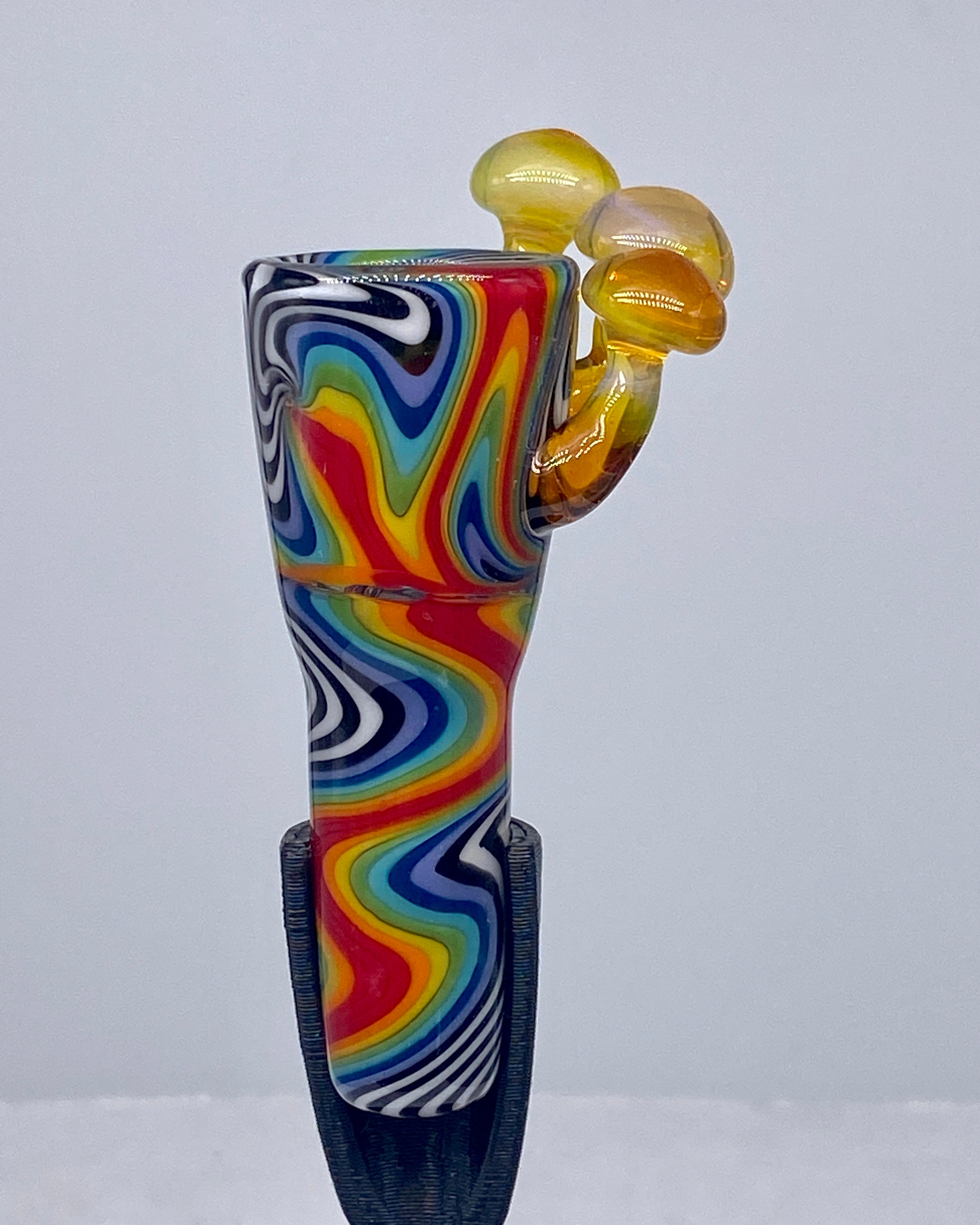 DZ Glass 14mm Fully Worked Wigwag with Mushrooms #2 - TheSmokeyMcPotz Collection 