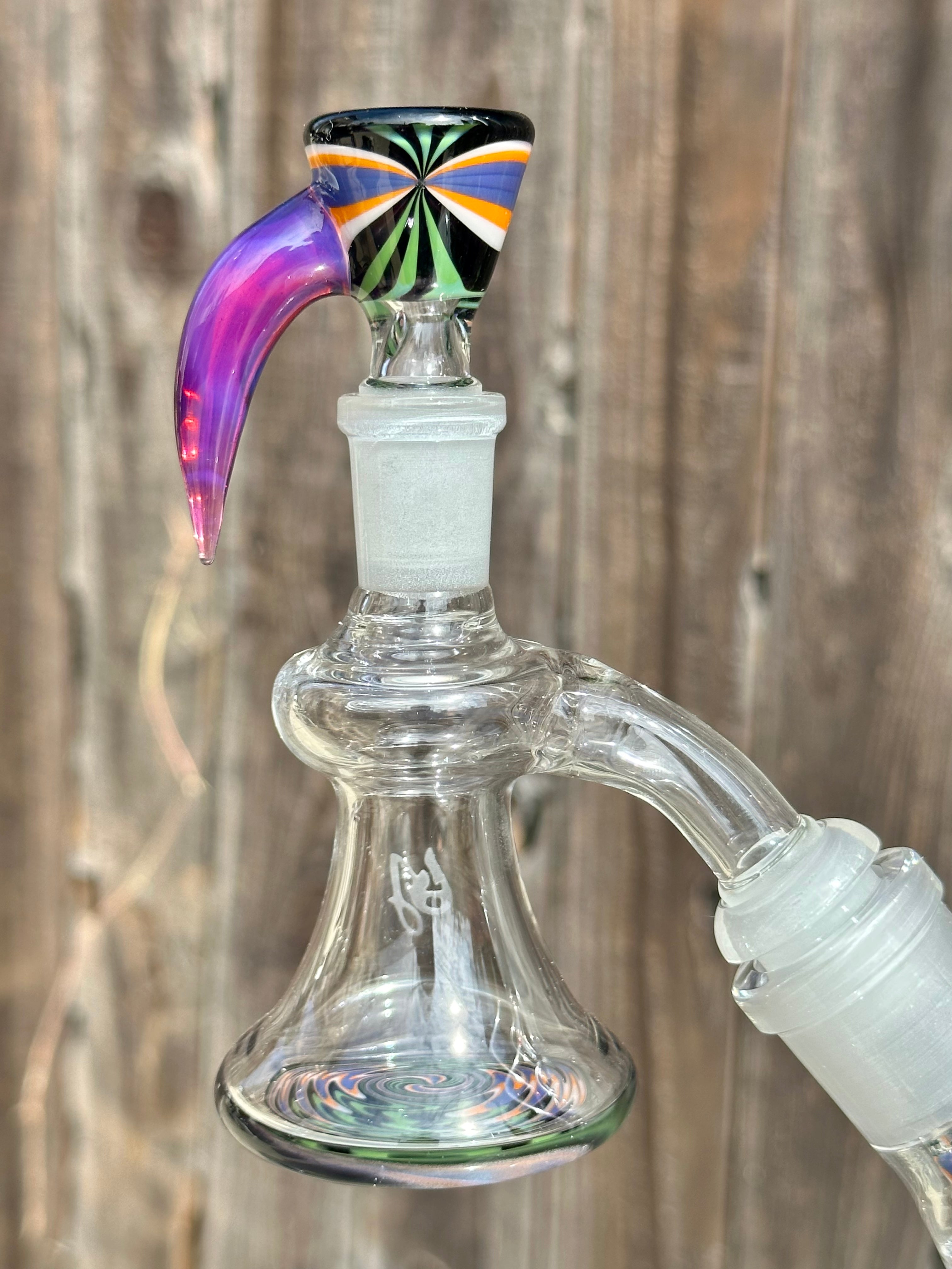 OJ Flame Worked Beaker Downstem w/ Matching Ashcatcher